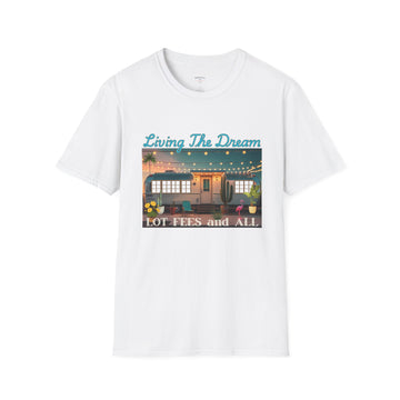 Living The Dream Unisex T-Shirt, Cute Camper Tee, Boho Style Shirt, Travel Lover Gift, Adventure Apparel
