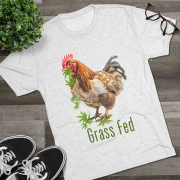 Grass Fed Chicken Unisex Tee, Funny Farm Shirt, Gift for Farmers, Agriculture Apparel, Casual Wear