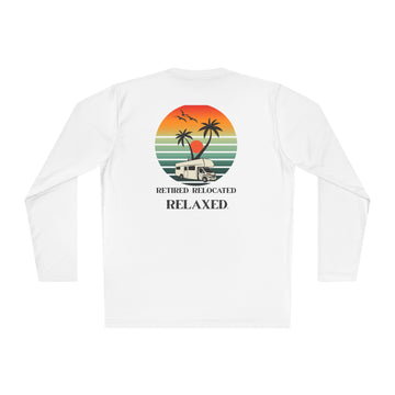 Retired Relocated Relaxed Long Sleeve Tee | Unisex Lightweight Tee for Nature Lovers, Perfect Gift for Retirees, Cozy Casual Wear