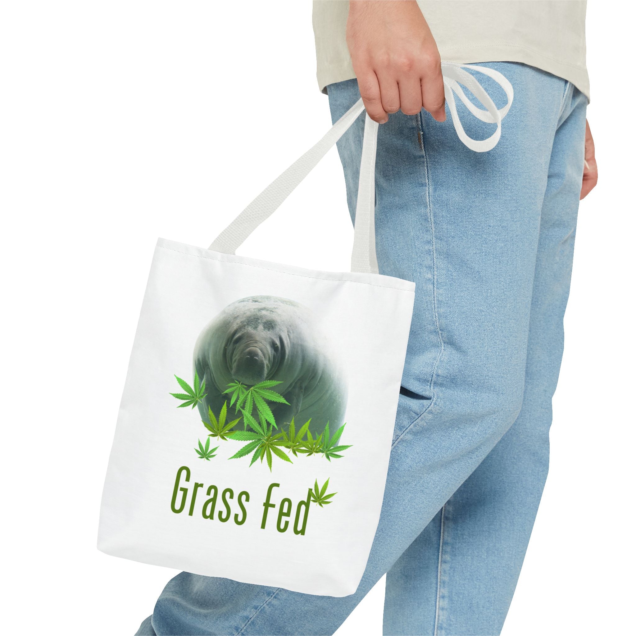 Grass Fed Tote Bag - Eco-Friendly, Animal Lovers Gift, Shopping, Beach, Reusable Bag