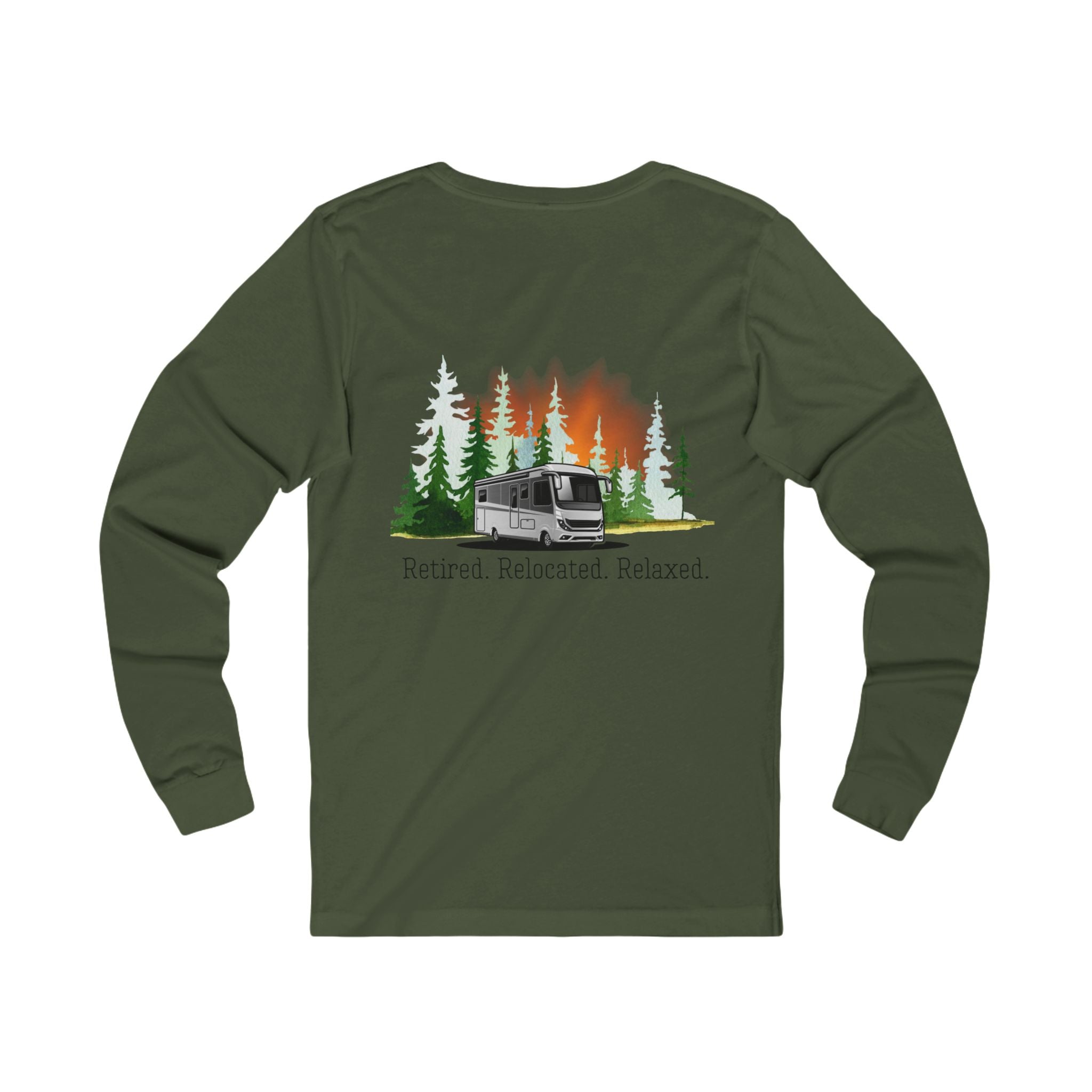 Retirement Adventure Unisex Long Sleeve Tee | RV Lovers Gift, Nature Lover Shirt, Relaxed Lifestyle Apparel, Retirement Celebration