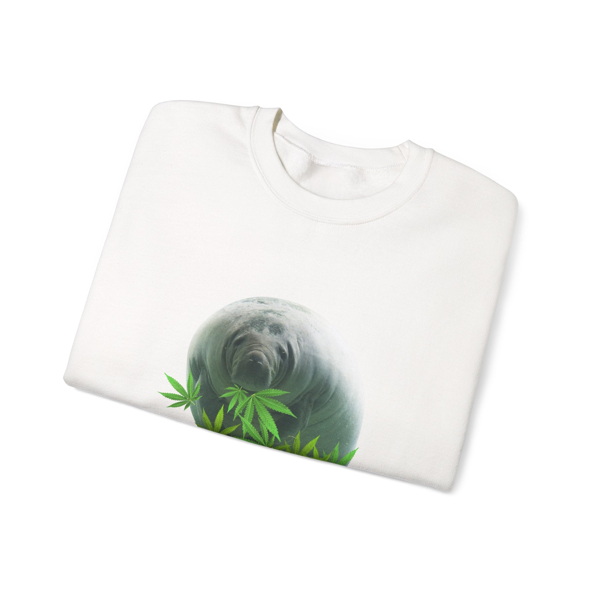 Grass Fed Manatee Crewneck Sweatshirt, Unisex Sweatshirt, Cozy Fall Apparel, Nature Lover Gift, Casual Streetwear, Eco-Friendly Fashion