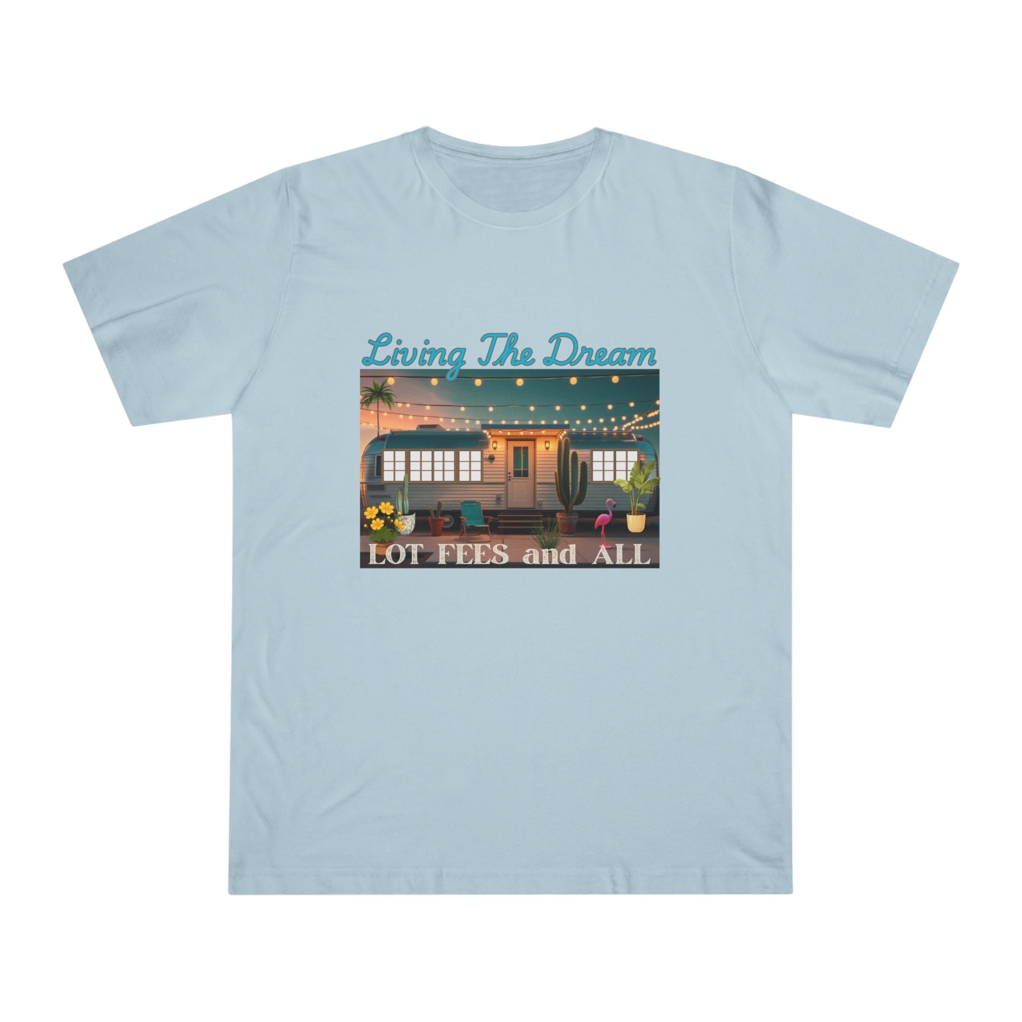 Living the Dream Unisex Deluxe T-shirt, Perfect for Adventure Lovers, Casual Wear, Gifts for Travelers, Summer Vibes, Inspirational Apparel