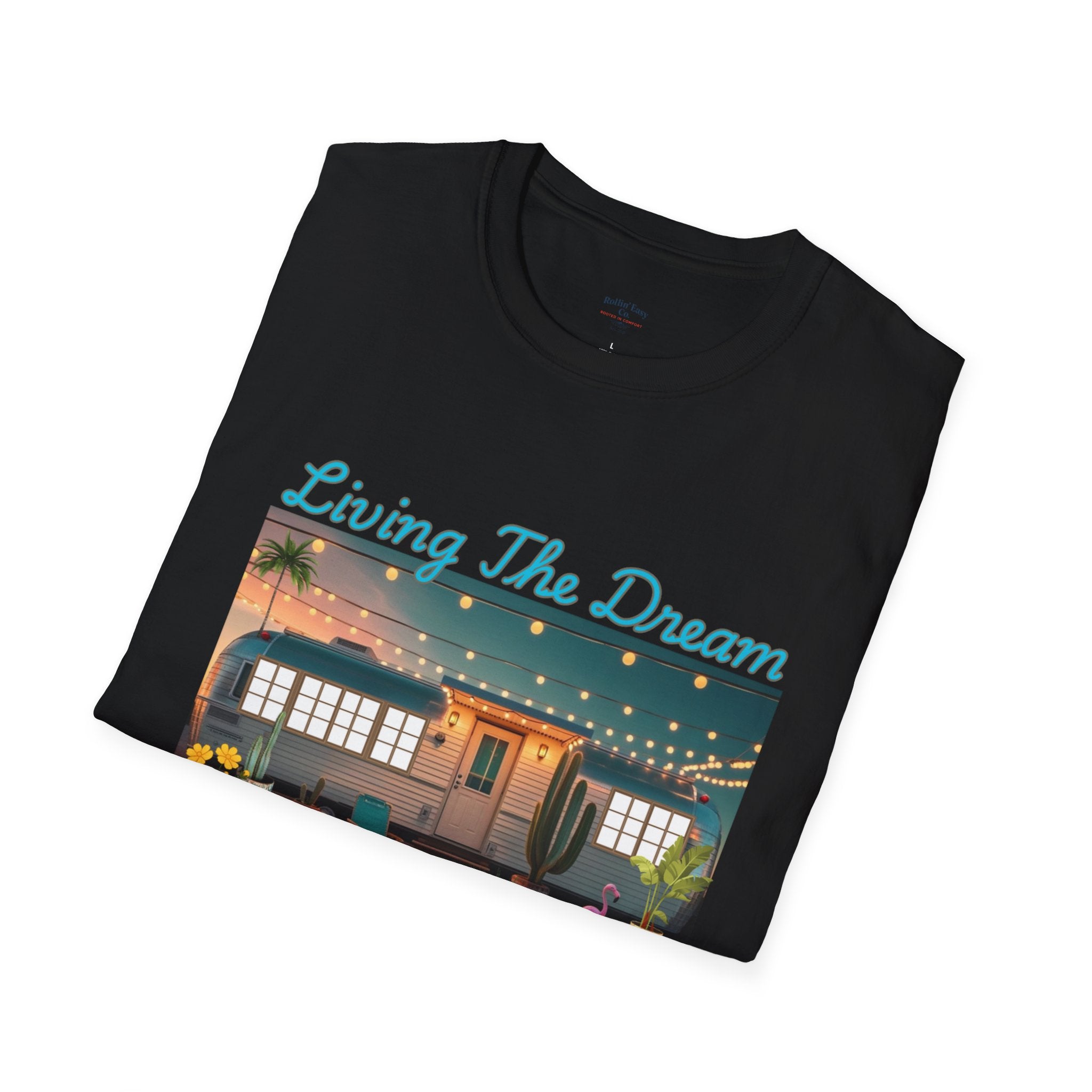 Living The Dream Unisex T-Shirt, Cute Camper Tee, Boho Style Shirt, Travel Lover Gift, Adventure Apparel