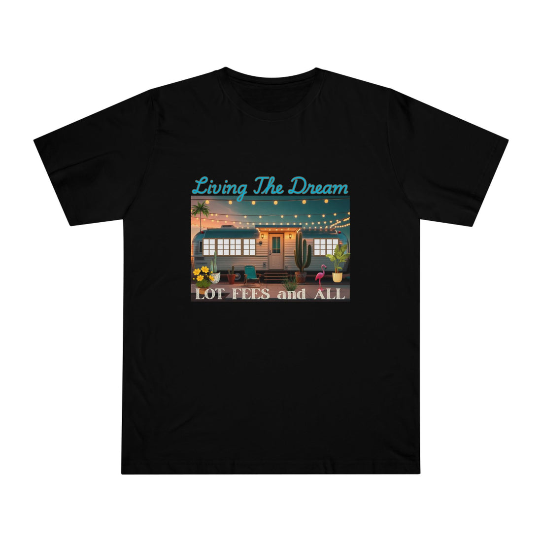 Living the Dream Unisex Deluxe T-shirt, Perfect for Adventure Lovers, Casual Wear, Gifts for Travelers, Summer Vibes, Inspirational Apparel