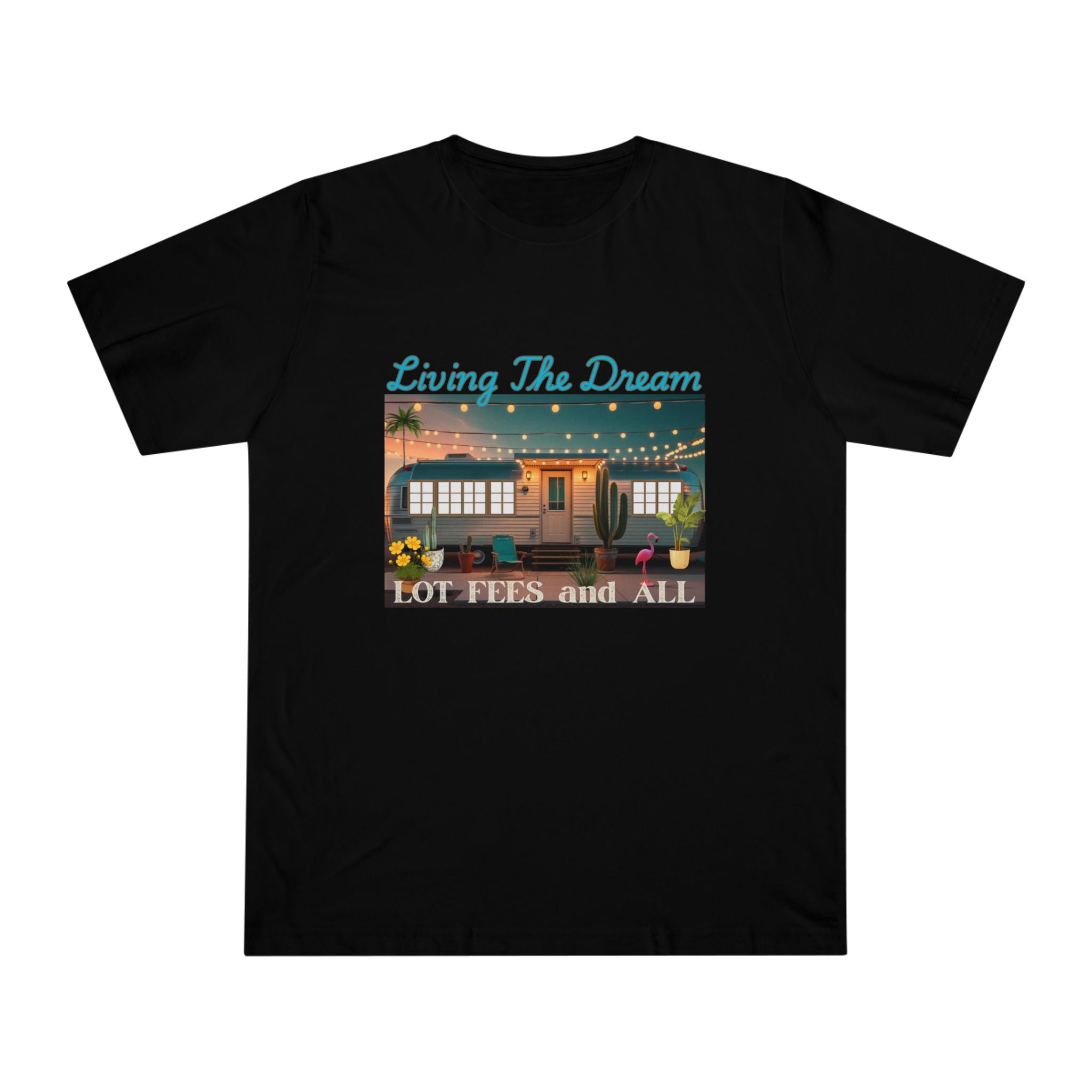 Living the Dream Unisex Deluxe T-shirt, Perfect for Adventure Lovers, Casual Wear, Gifts for Travelers, Summer Vibes, Inspirational Apparel