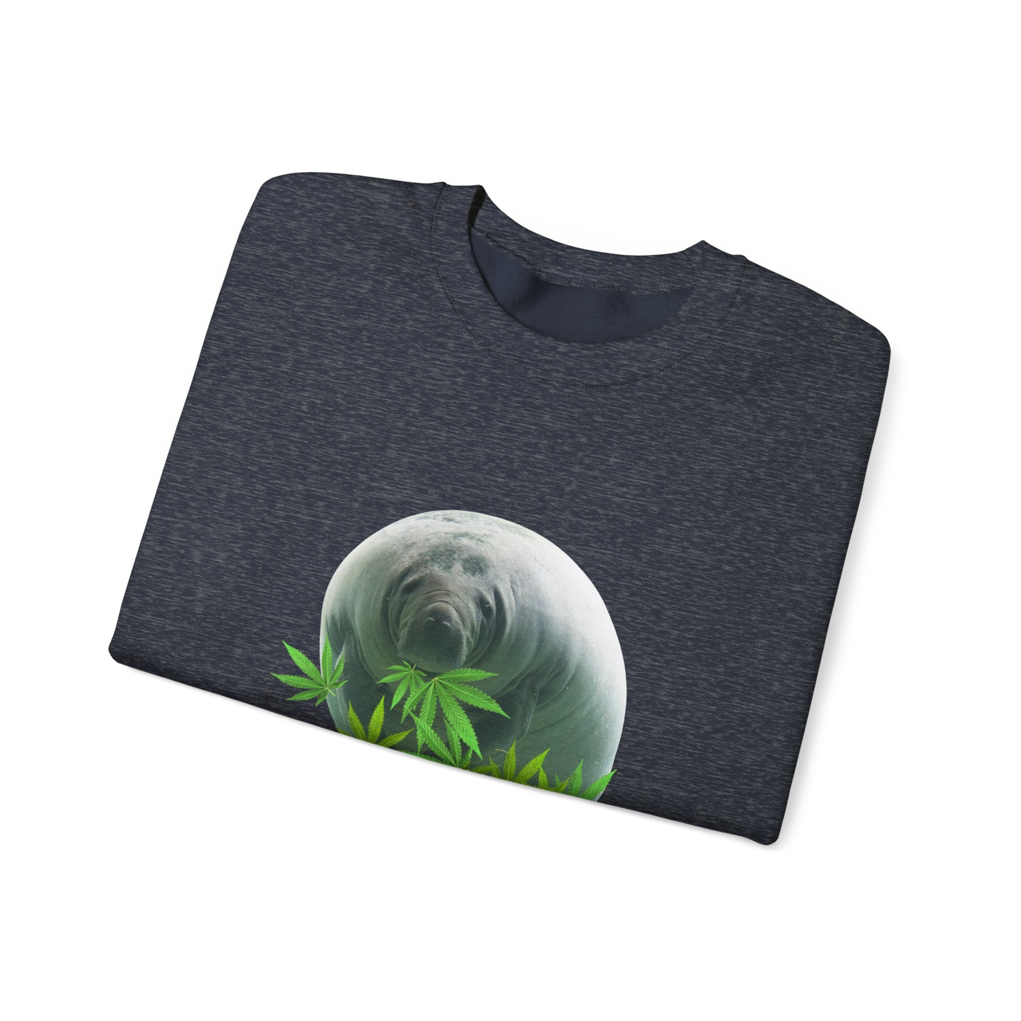 Grass Fed Manatee Crewneck Sweatshirt, Unisex Sweatshirt, Cozy Fall Apparel, Nature Lover Gift, Casual Streetwear, Eco-Friendly Fashion