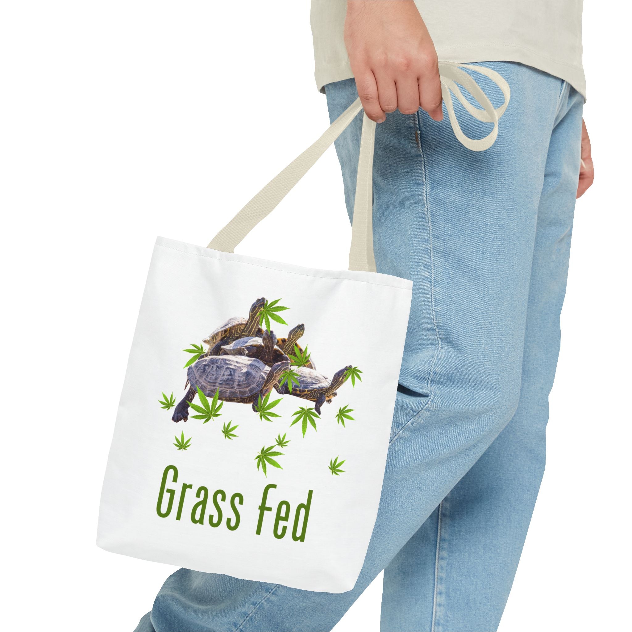 Eco-Friendly Turtle Tote Bag, Grass Fed Design, Reusable Shopping Bag, Animal Lover Gift, Beach Tote, Sustainable Fashion