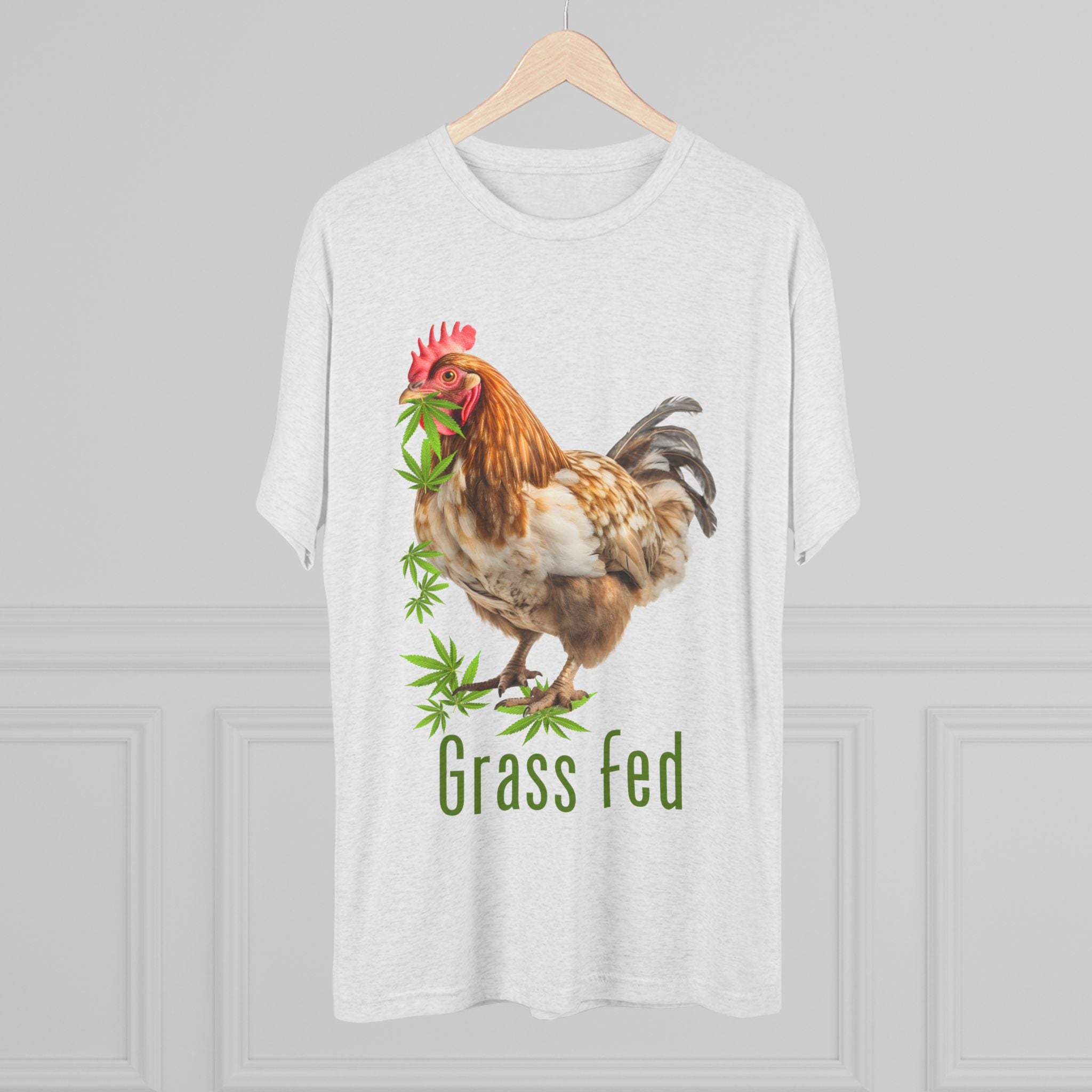 Grass Fed Chicken Unisex Tee, Funny Farm Shirt, Gift for Farmers, Agriculture Apparel, Casual Wear