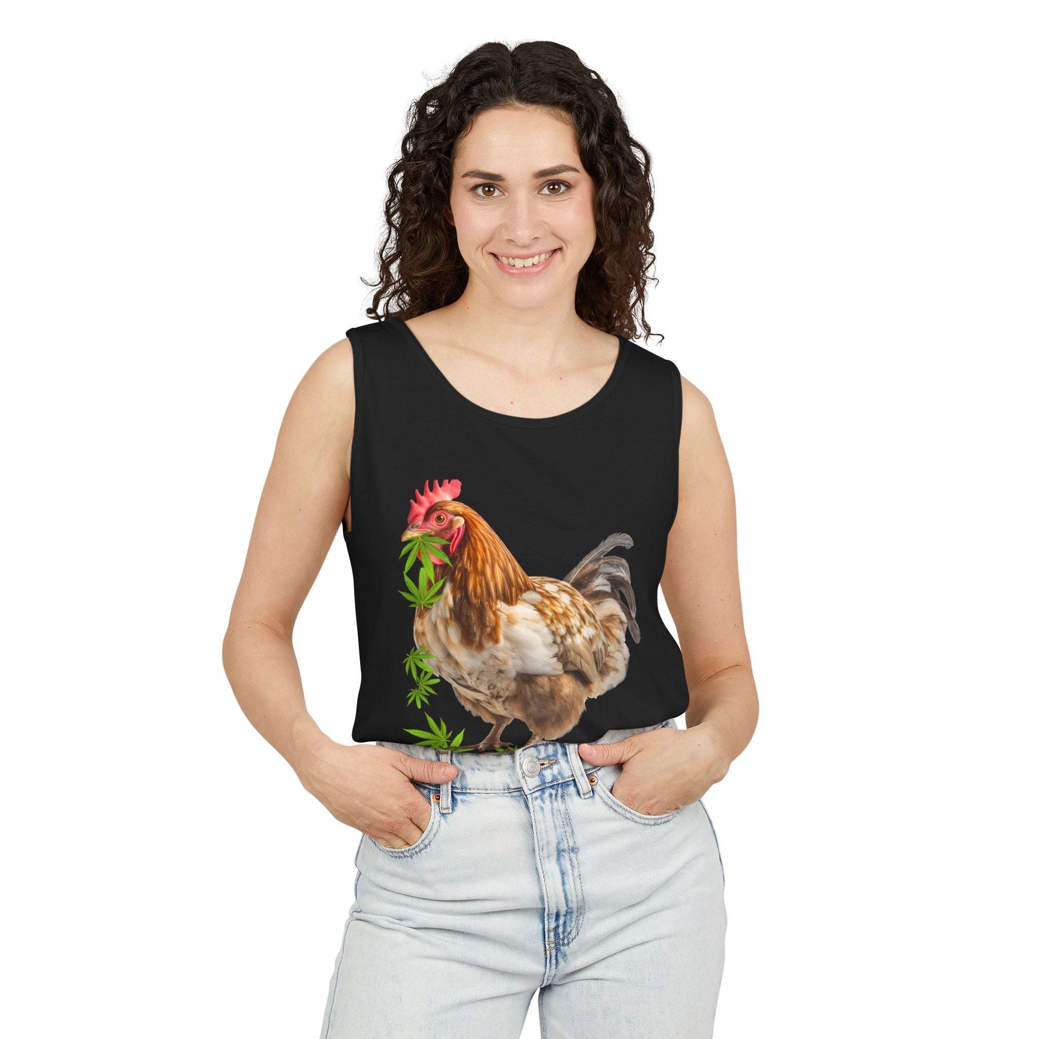 Grass Fed Chicken Tank Top, Unisex Graphic Tee, Casual Summer Apparel, Farm Fresh Gift, Eco-Friendly Fashion