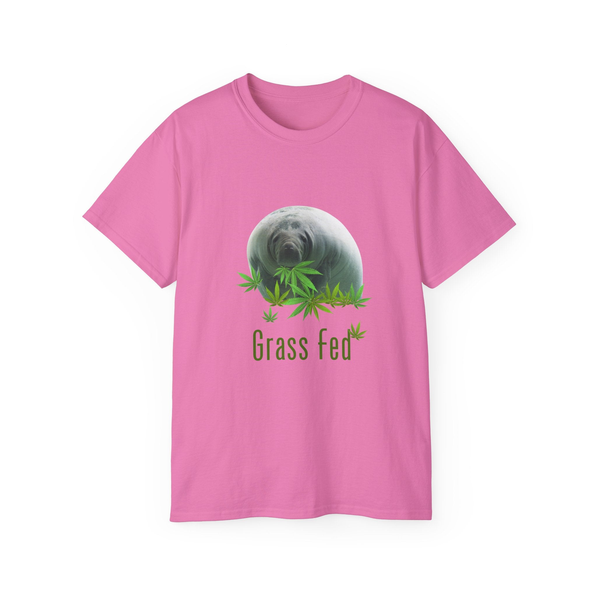 Grass Fed ManateeTee - Unisex Ultra Cotton T-Shirt, Funny Animal Lover Gift, Cannabis Theme, Nature Lover Apparel, Eco-Friendly Clothing