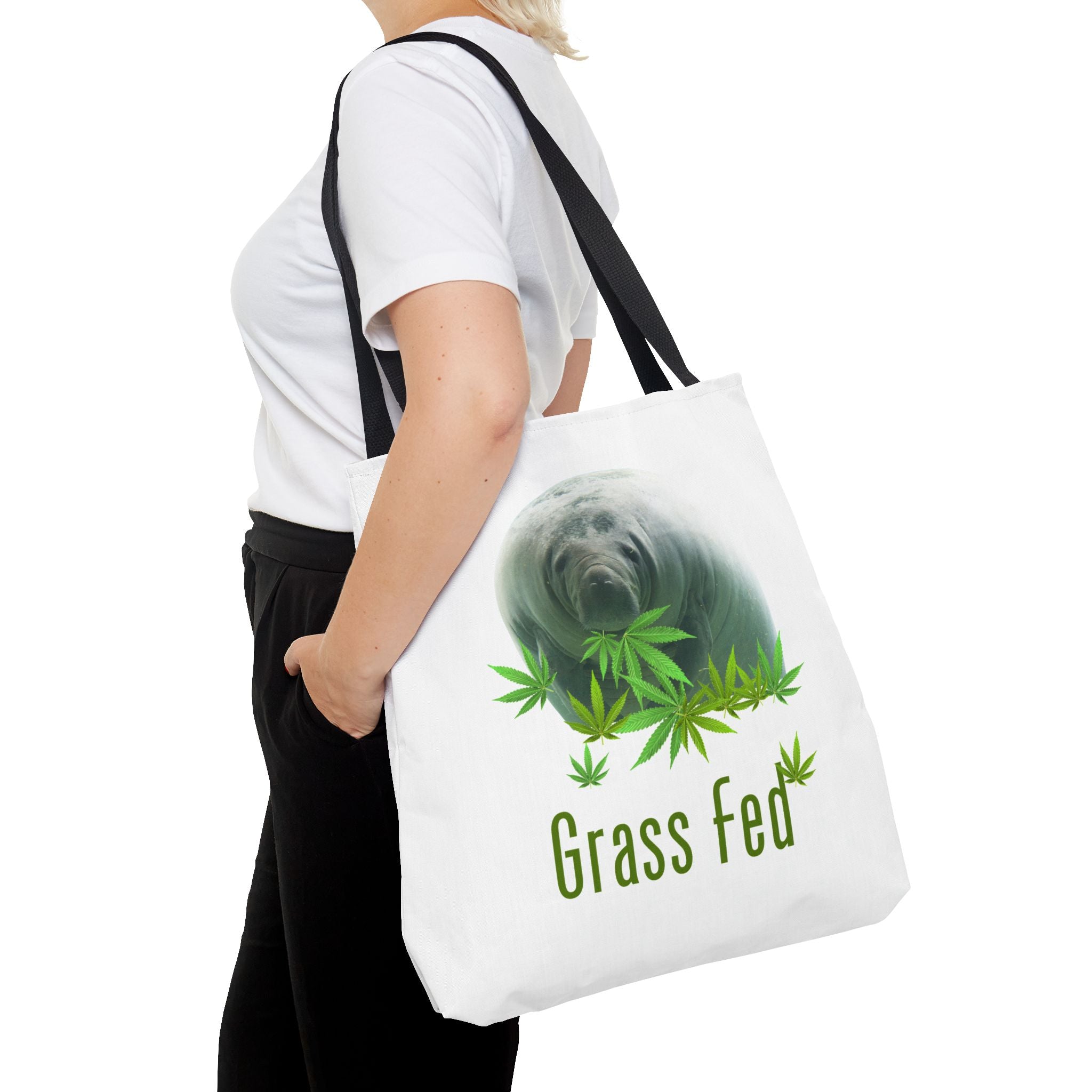 Grass Fed Tote Bag - Eco-Friendly, Animal Lovers Gift, Shopping, Beach, Reusable Bag