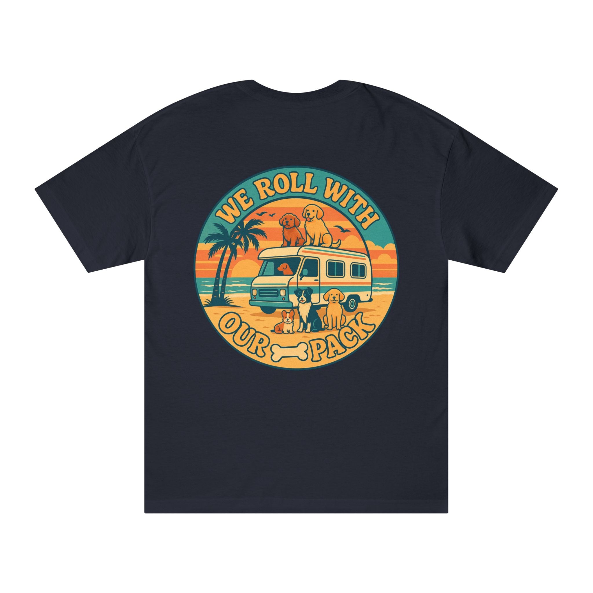 Dog Lover's Unisex Classic Tee | Retro Camper, Pet Owner Gift, Summer Vibes T-Shirt, Animal Lover Apparel, Vacation Wear