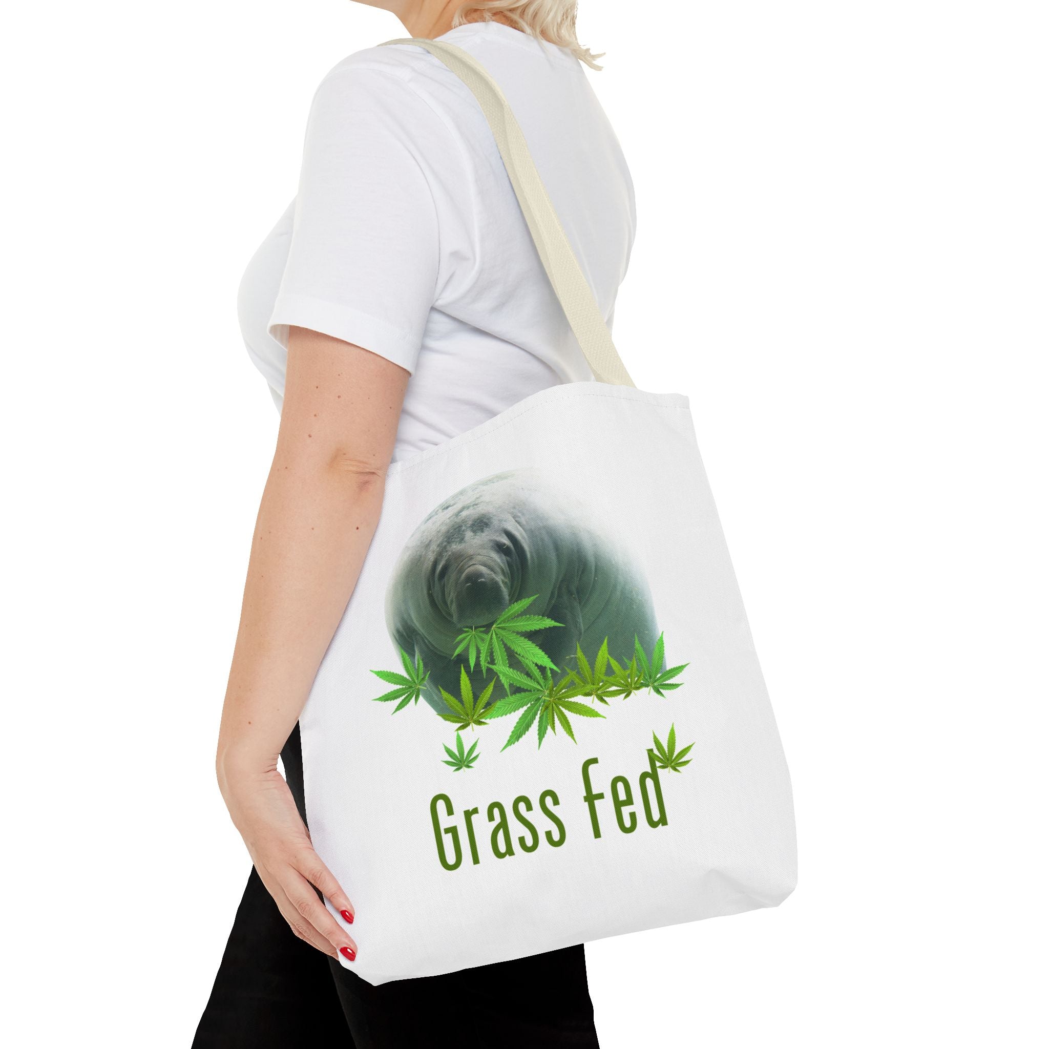 Grass Fed Tote Bag - Eco-Friendly, Animal Lovers Gift, Shopping, Beach, Reusable Bag