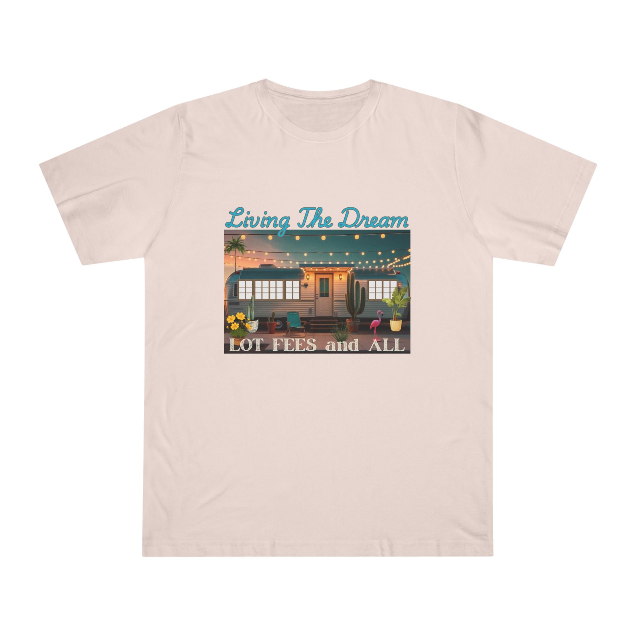 Living the Dream Unisex Deluxe T-shirt, Perfect for Adventure Lovers, Casual Wear, Gifts for Travelers, Summer Vibes, Inspirational Apparel