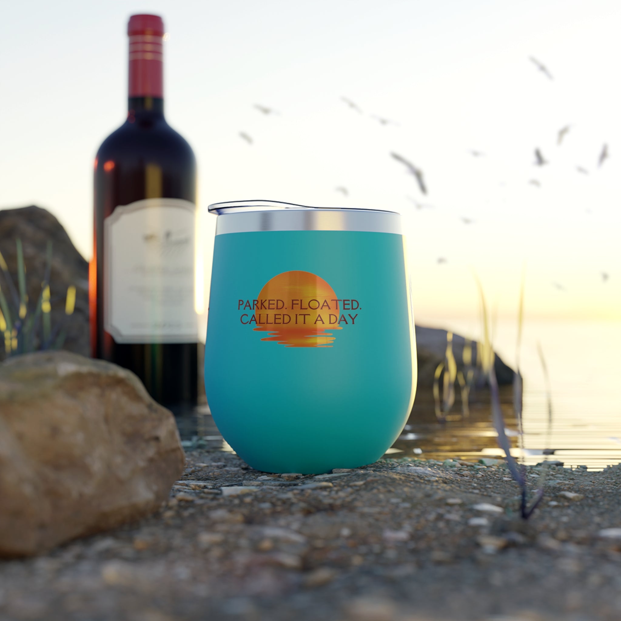 Sunset Relaxation Cup, Insulated Drinkware for Outdoor Adventures, Perfect Gift for Beach Lovers, Camping, and Celebrations