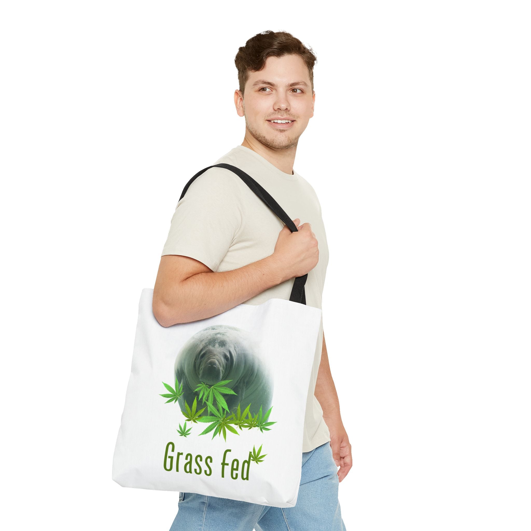 Grass Fed Tote Bag - Eco-Friendly, Animal Lovers Gift, Shopping, Beach, Reusable Bag