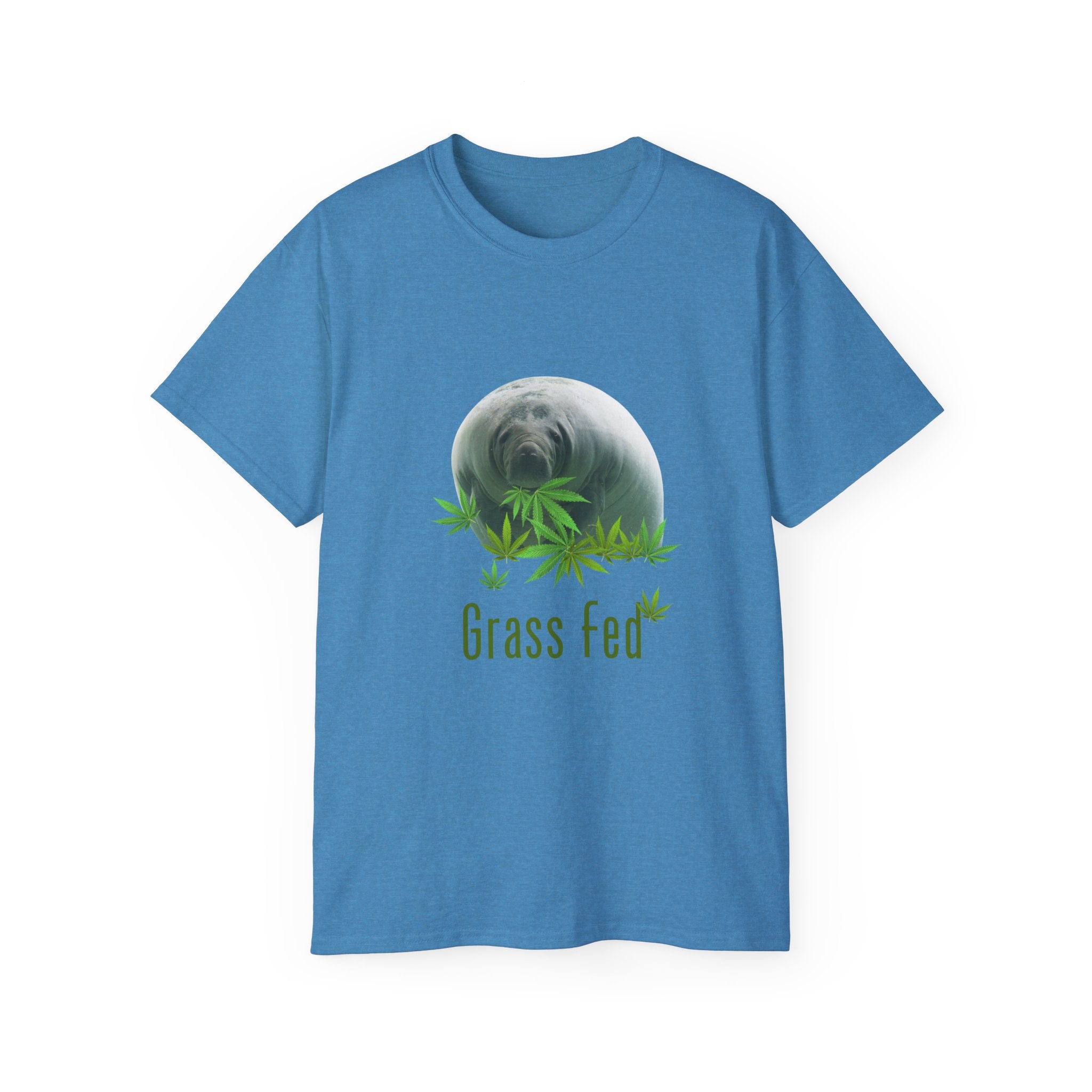 Grass Fed ManateeTee - Unisex Ultra Cotton T-Shirt, Funny Animal Lover Gift, Cannabis Theme, Nature Lover Apparel, Eco-Friendly Clothing