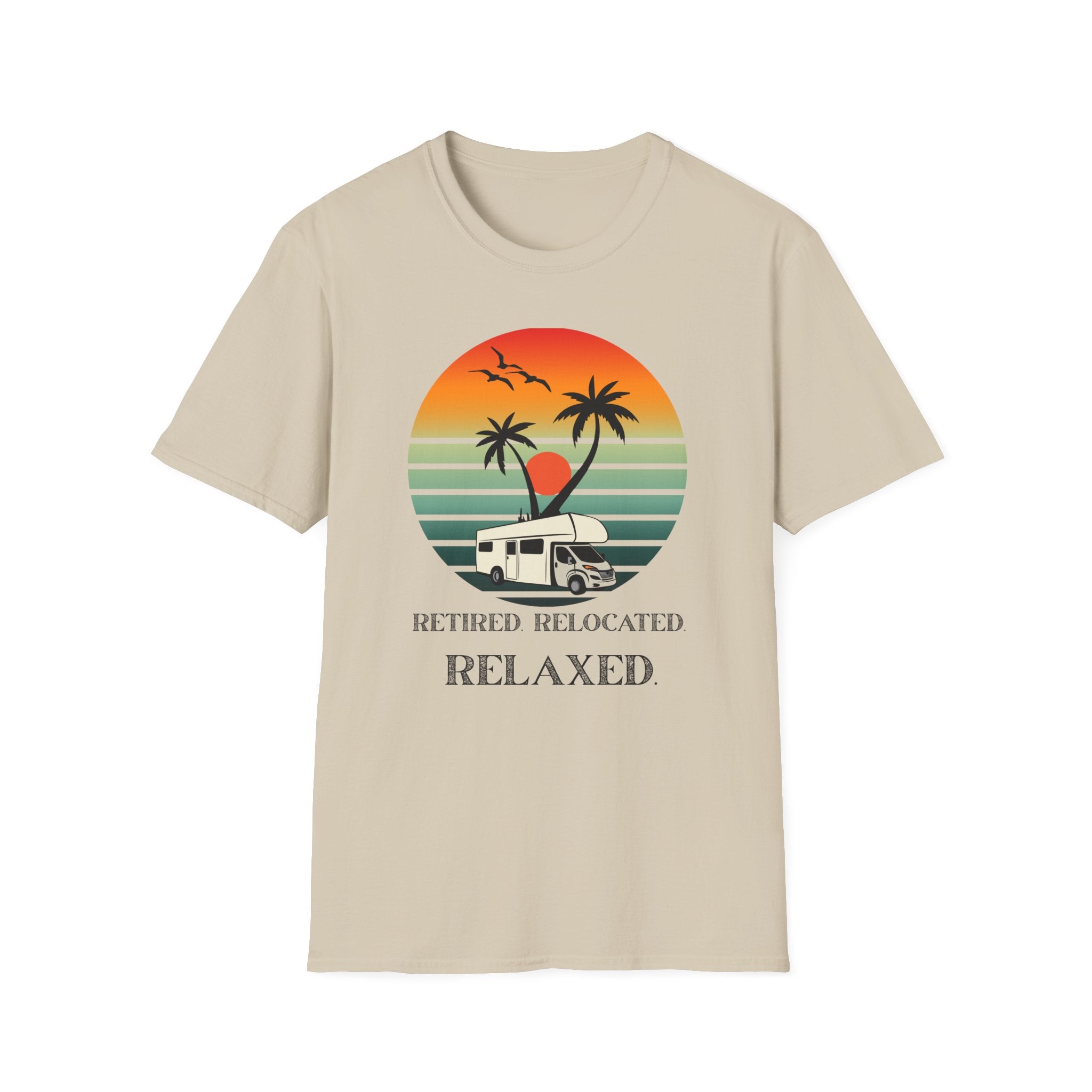 Retired Relaxed Unisex T-Shirt | Casual Summer Tee, Gift for Retirees, Beach Vibe Shirt, Vacation Wear, Comfortable Everyday Style