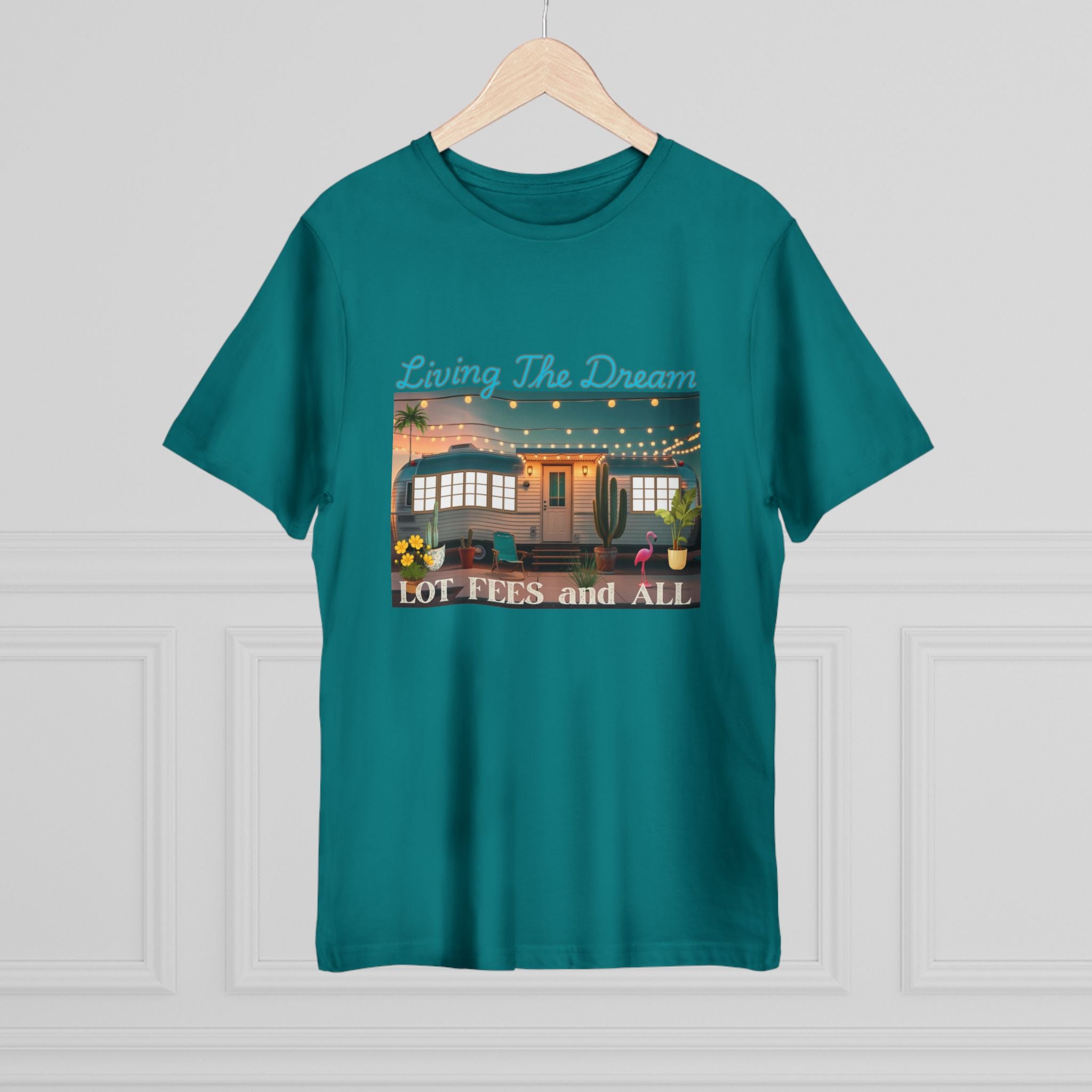 Living the Dream Unisex Deluxe T-shirt, Perfect for Adventure Lovers, Casual Wear, Gifts for Travelers, Summer Vibes, Inspirational Apparel