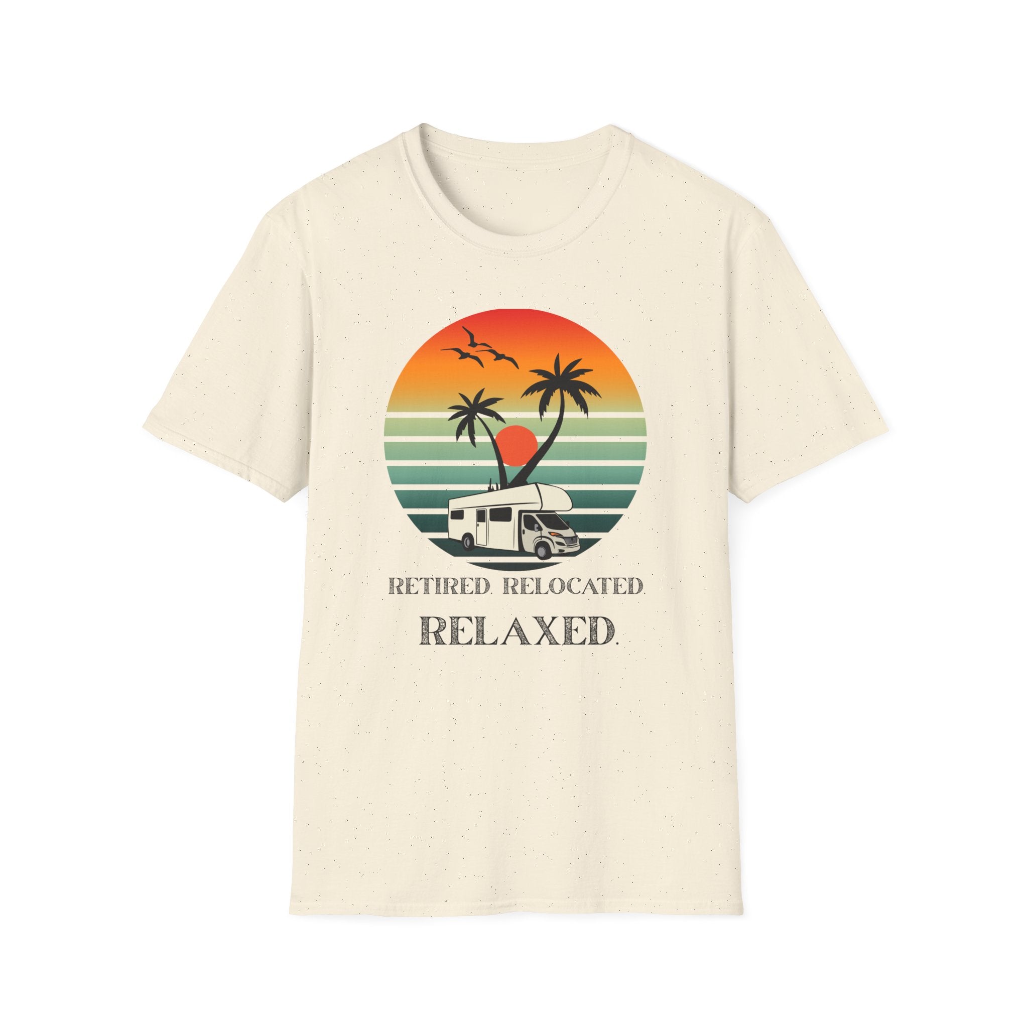 Retired Relaxed Unisex T-Shirt | Casual Summer Tee, Gift for Retirees, Beach Vibe Shirt, Vacation Wear, Comfortable Everyday Style