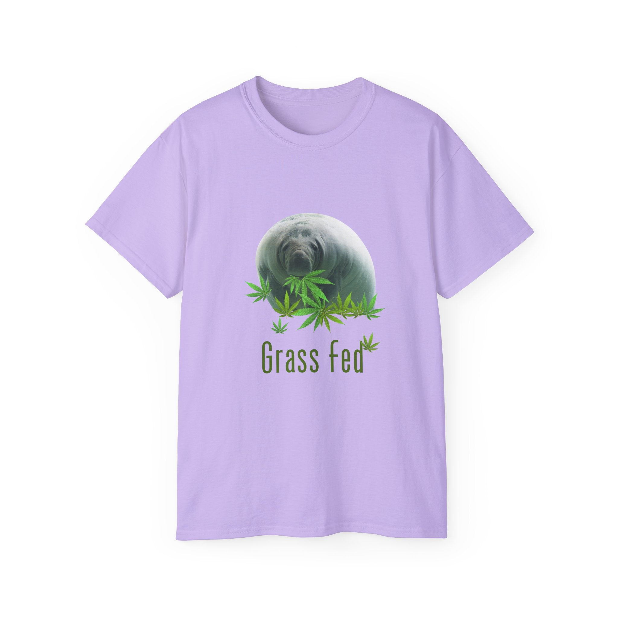 Grass Fed ManateeTee - Unisex Ultra Cotton T-Shirt, Funny Animal Lover Gift, Cannabis Theme, Nature Lover Apparel, Eco-Friendly Clothing