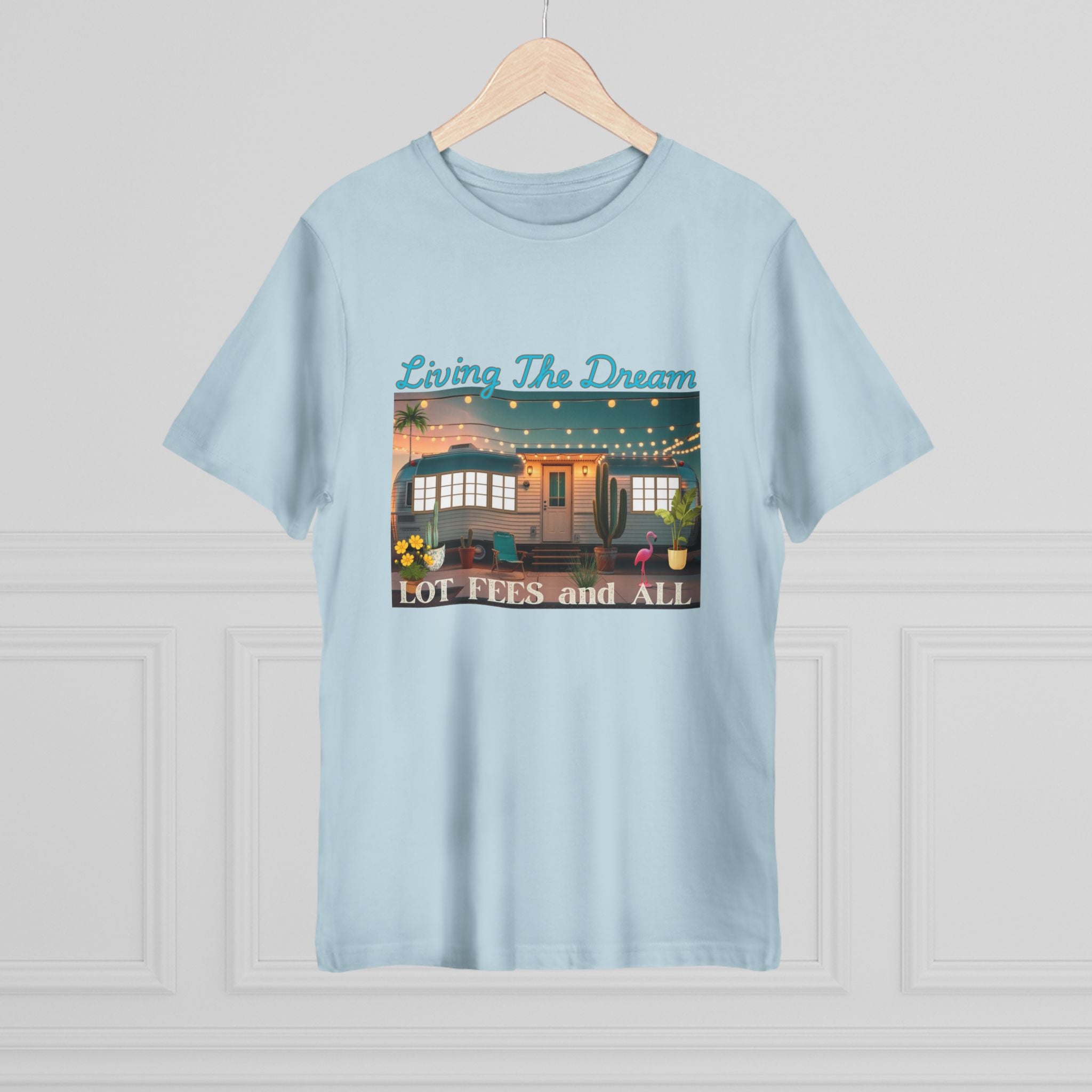 Living the Dream Unisex Deluxe T-shirt, Perfect for Adventure Lovers, Casual Wear, Gifts for Travelers, Summer Vibes, Inspirational Apparel