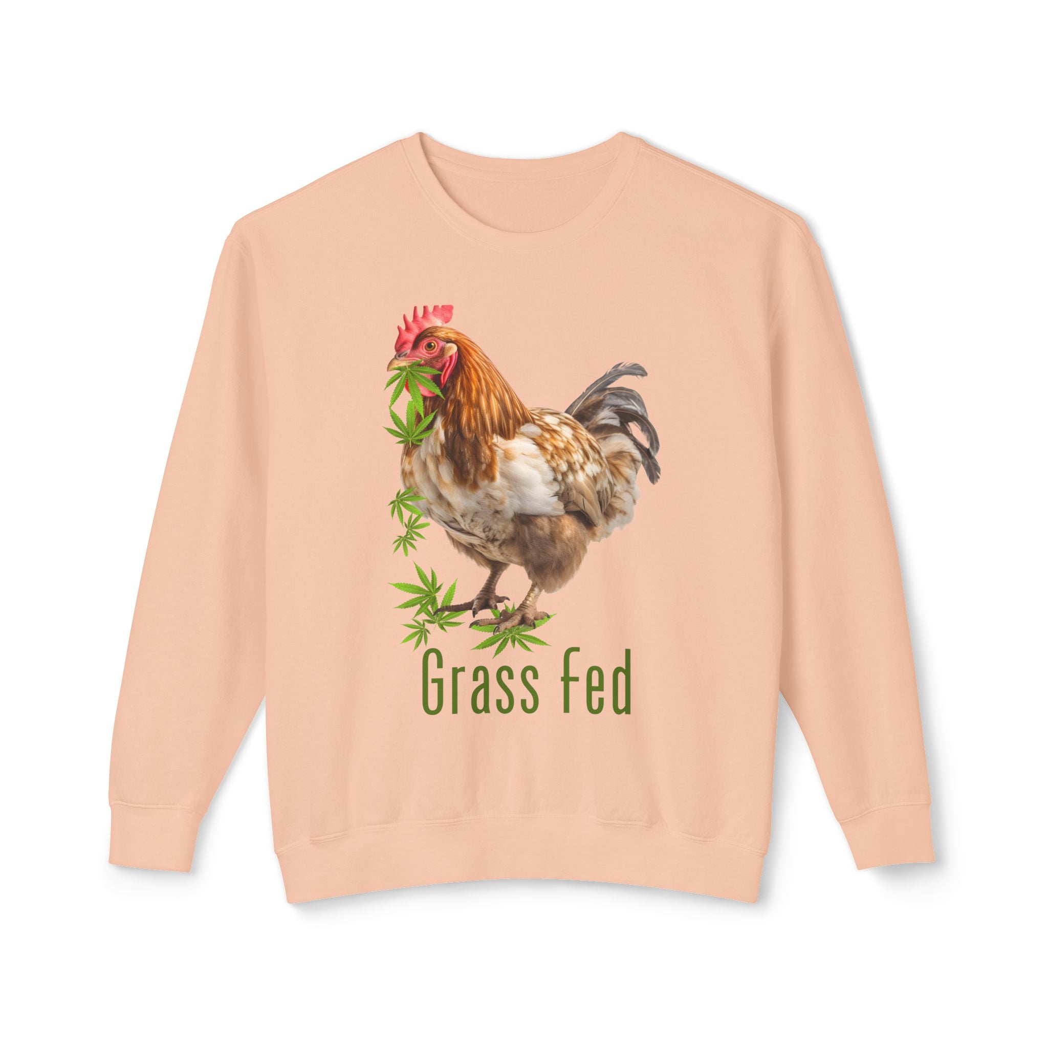 Grass Fed Chicken Sweatshirt, Cozy Farmhouse Apparel, Perfect for Animal Lovers, Gifts for Homesteaders, Vintage Chicken Design