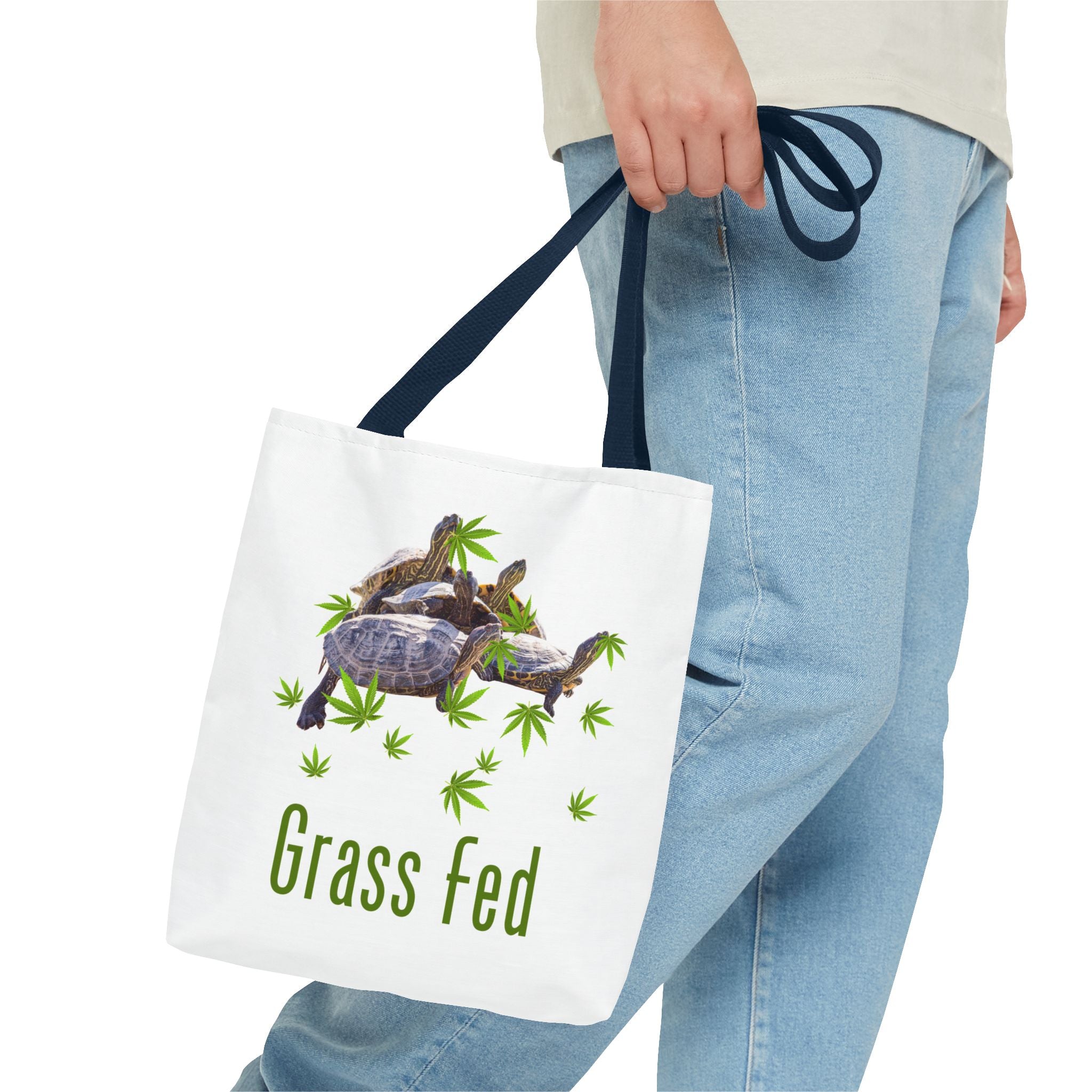 Eco-Friendly Turtle Tote Bag, Grass Fed Design, Reusable Shopping Bag, Animal Lover Gift, Beach Tote, Sustainable Fashion