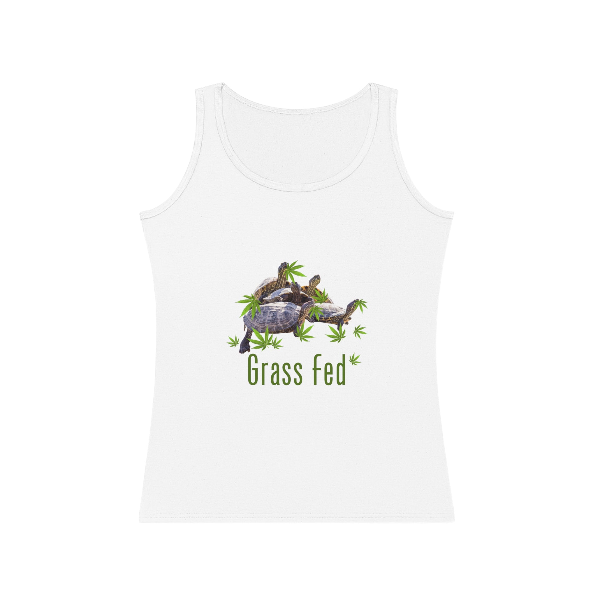 Turtle Grass Fed Women's Tank Top | Eco-Friendly Apparel, Casual Wear, Gift for Nature Lovers, Summer Essentials, Farm-Inspired Fashion