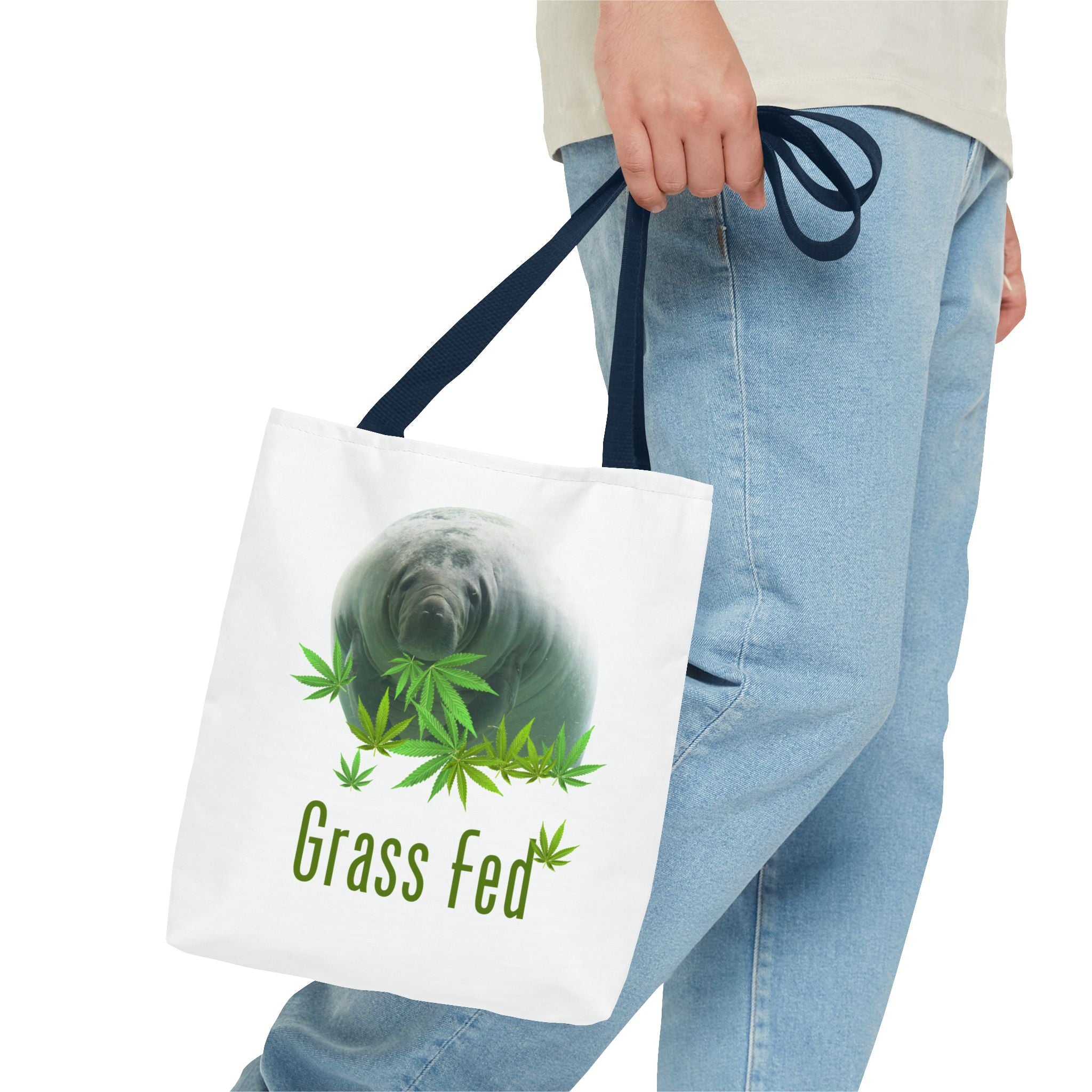 Grass Fed Tote Bag - Eco-Friendly, Animal Lovers Gift, Shopping, Beach, Reusable Bag