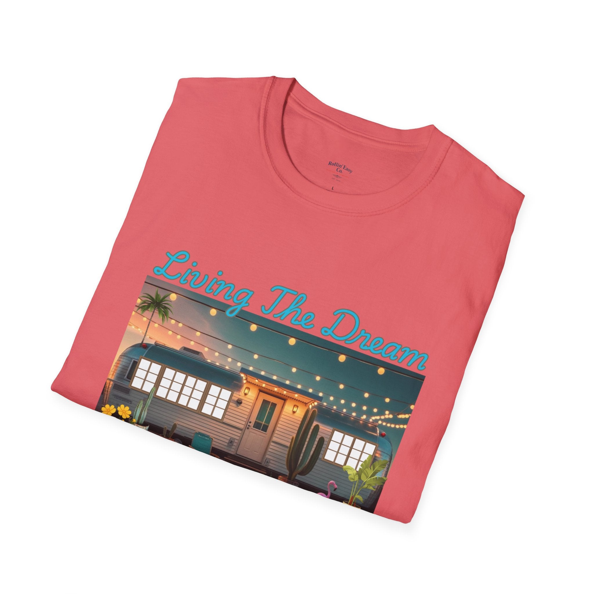 Living The Dream Unisex T-Shirt, Cute Camper Tee, Boho Style Shirt, Travel Lover Gift, Adventure Apparel