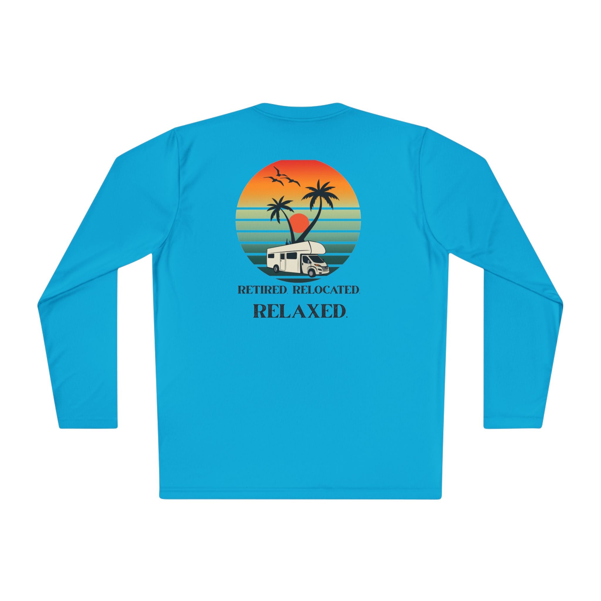Retired Relocated Relaxed Long Sleeve Tee | Unisex Lightweight Tee for Nature Lovers, Perfect Gift for Retirees, Cozy Casual Wear