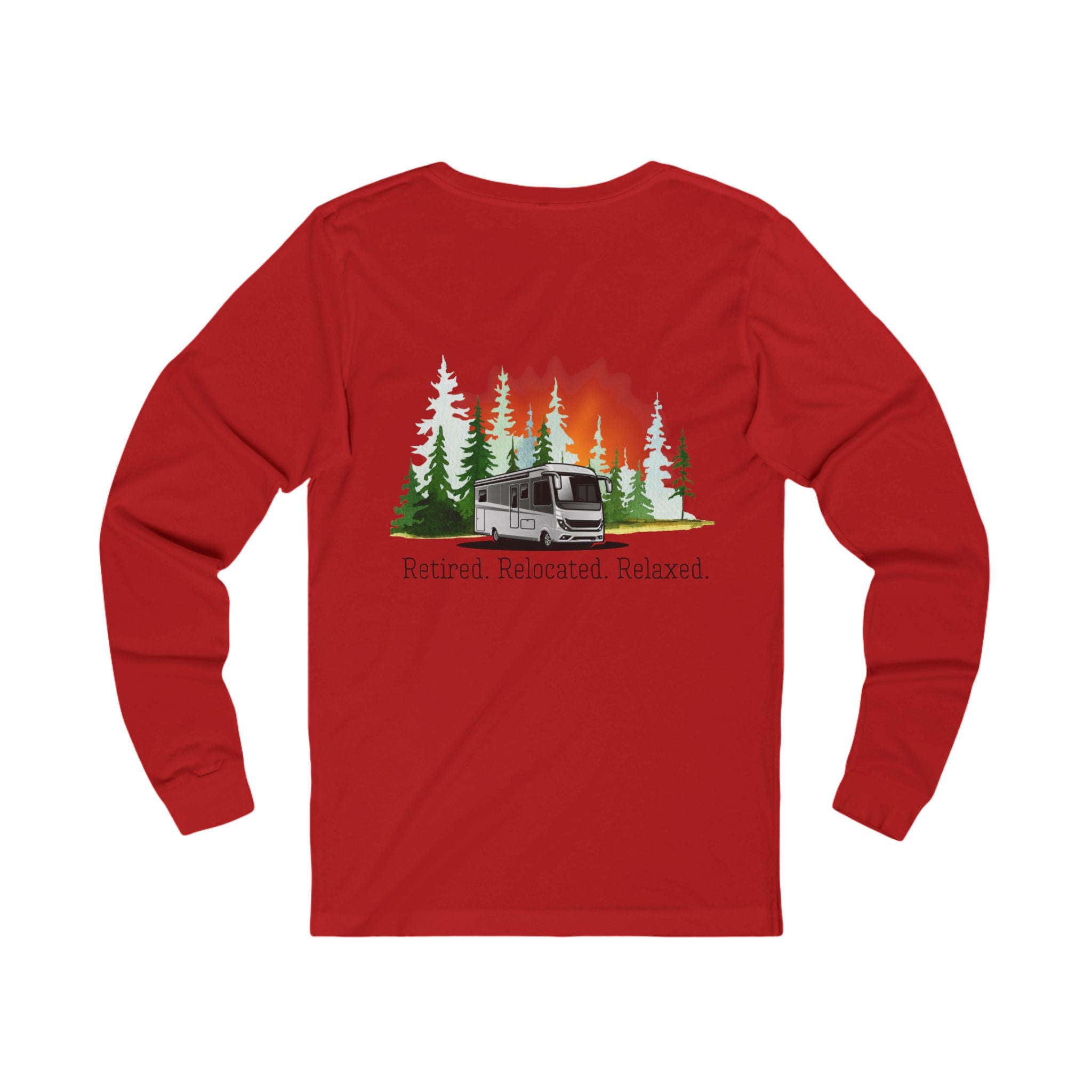 Retirement Adventure Unisex Long Sleeve Tee | RV Lovers Gift, Nature Lover Shirt, Relaxed Lifestyle Apparel, Retirement Celebration