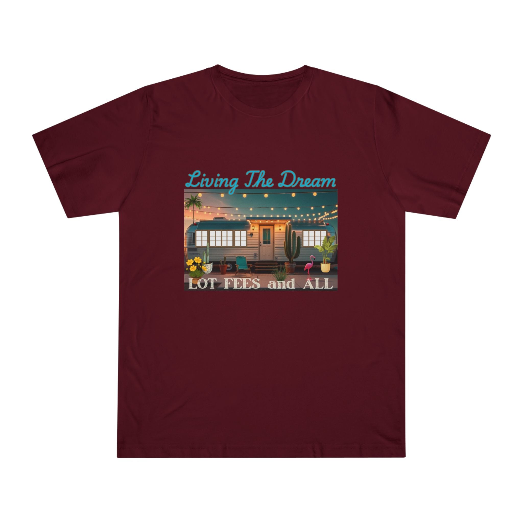Living the Dream Unisex Deluxe T-shirt, Perfect for Adventure Lovers, Casual Wear, Gifts for Travelers, Summer Vibes, Inspirational Apparel