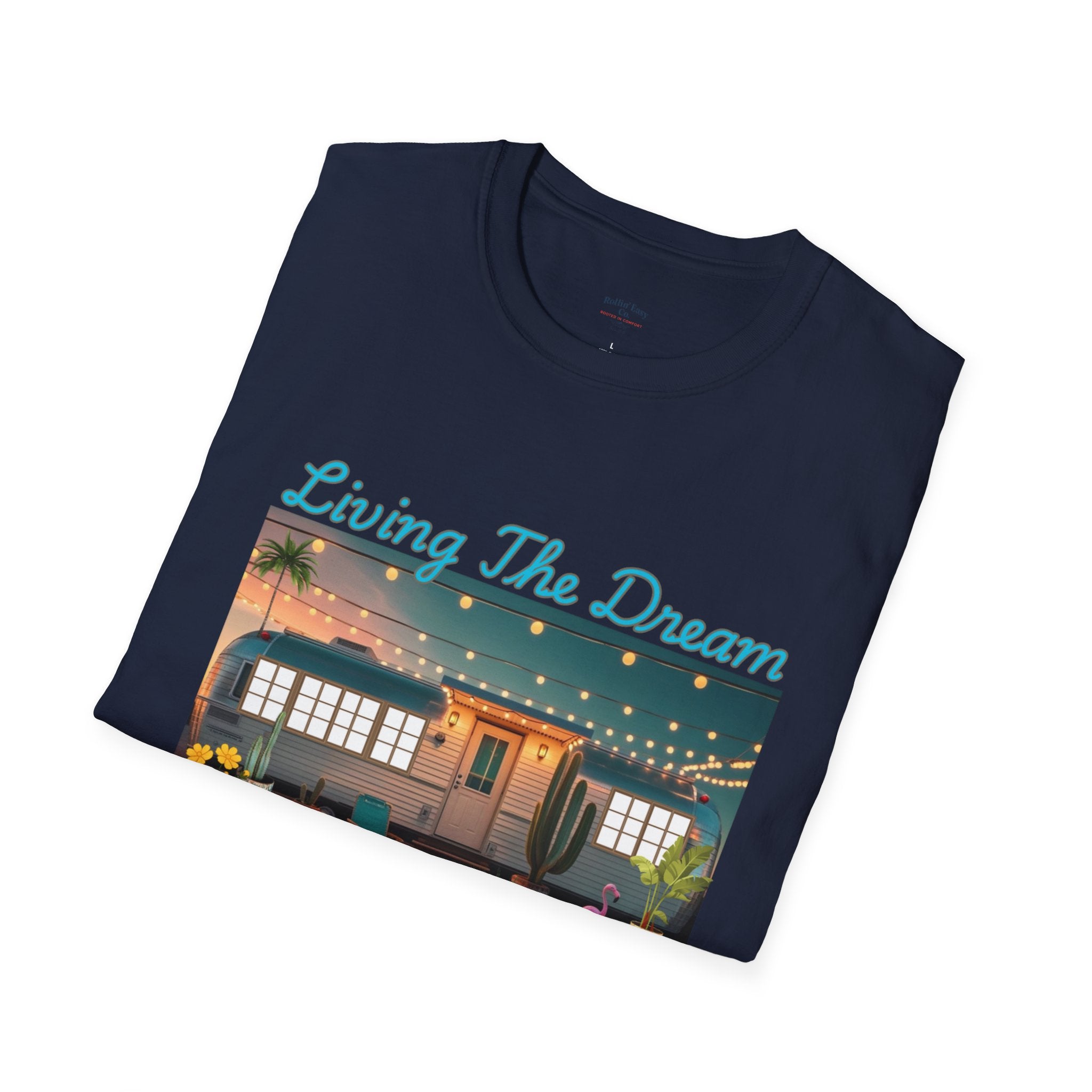 Living The Dream Unisex T-Shirt, Cute Camper Tee, Boho Style Shirt, Travel Lover Gift, Adventure Apparel