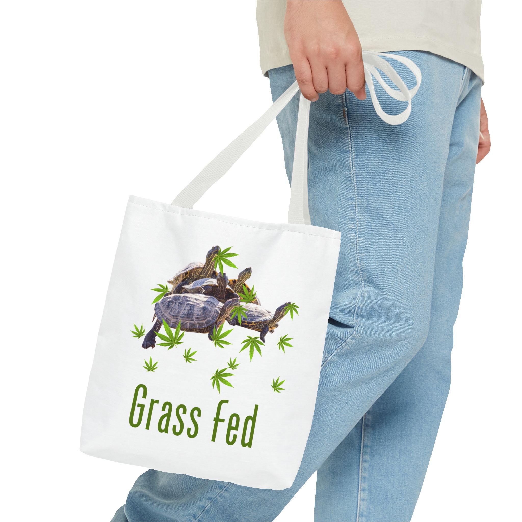 Eco-Friendly Turtle Tote Bag, Grass Fed Design, Reusable Shopping Bag, Animal Lover Gift, Beach Tote, Sustainable Fashion