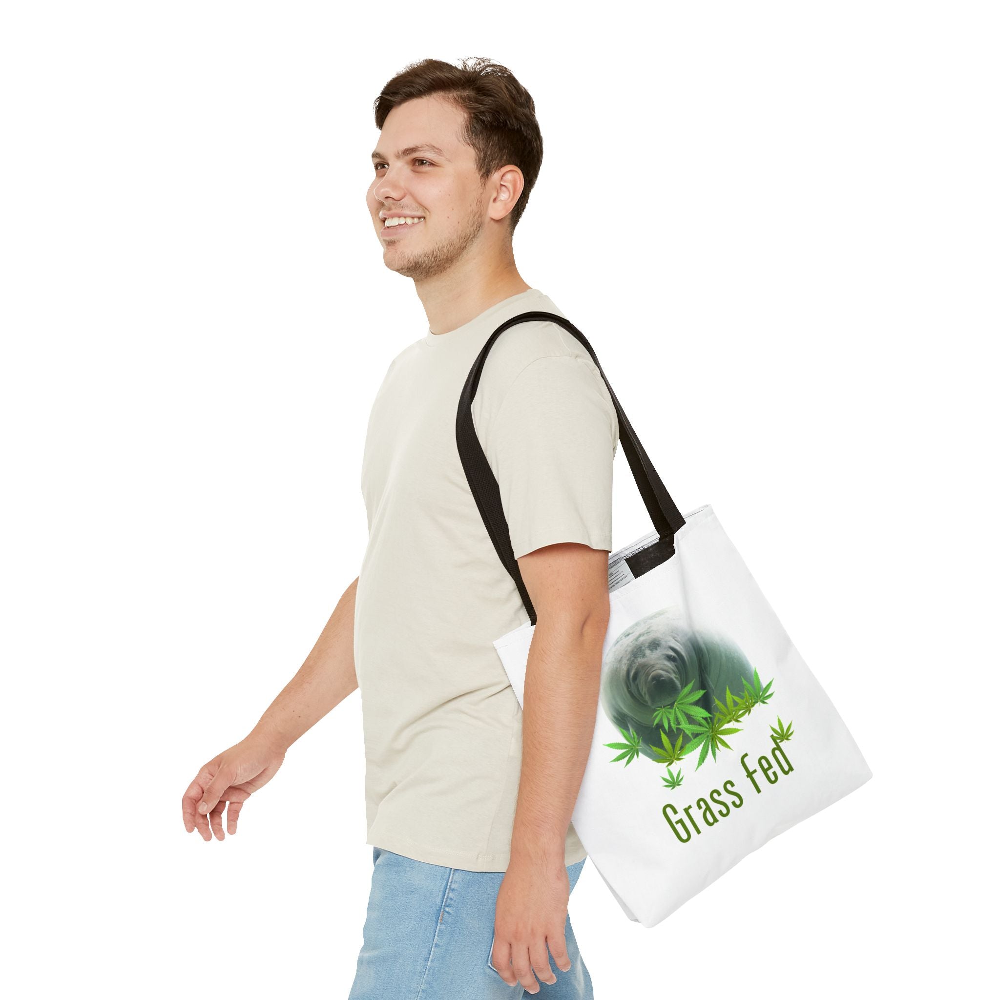 Grass Fed Tote Bag - Eco-Friendly, Animal Lovers Gift, Shopping, Beach, Reusable Bag