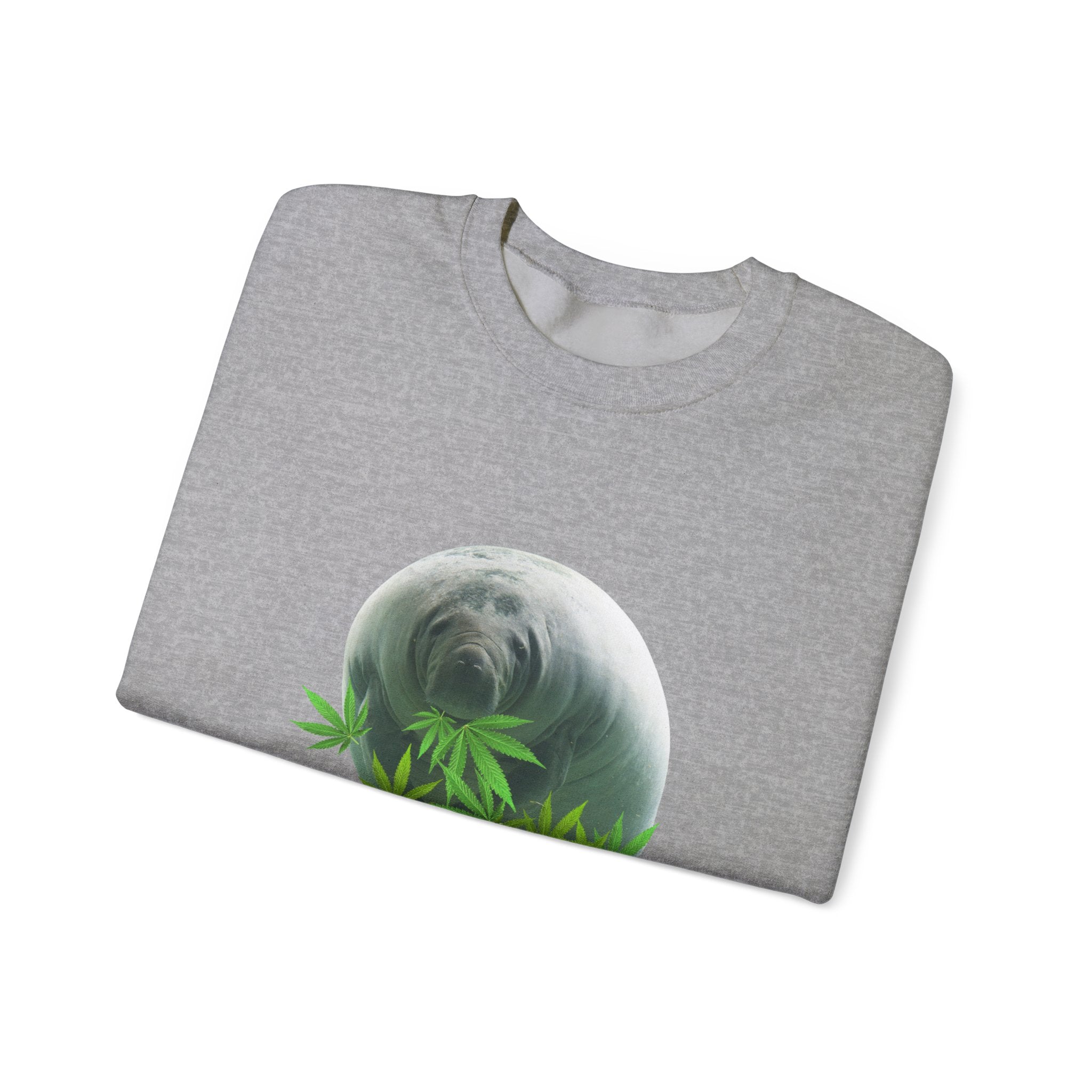 Grass Fed Manatee Crewneck Sweatshirt, Unisex Sweatshirt, Cozy Fall Apparel, Nature Lover Gift, Casual Streetwear, Eco-Friendly Fashion