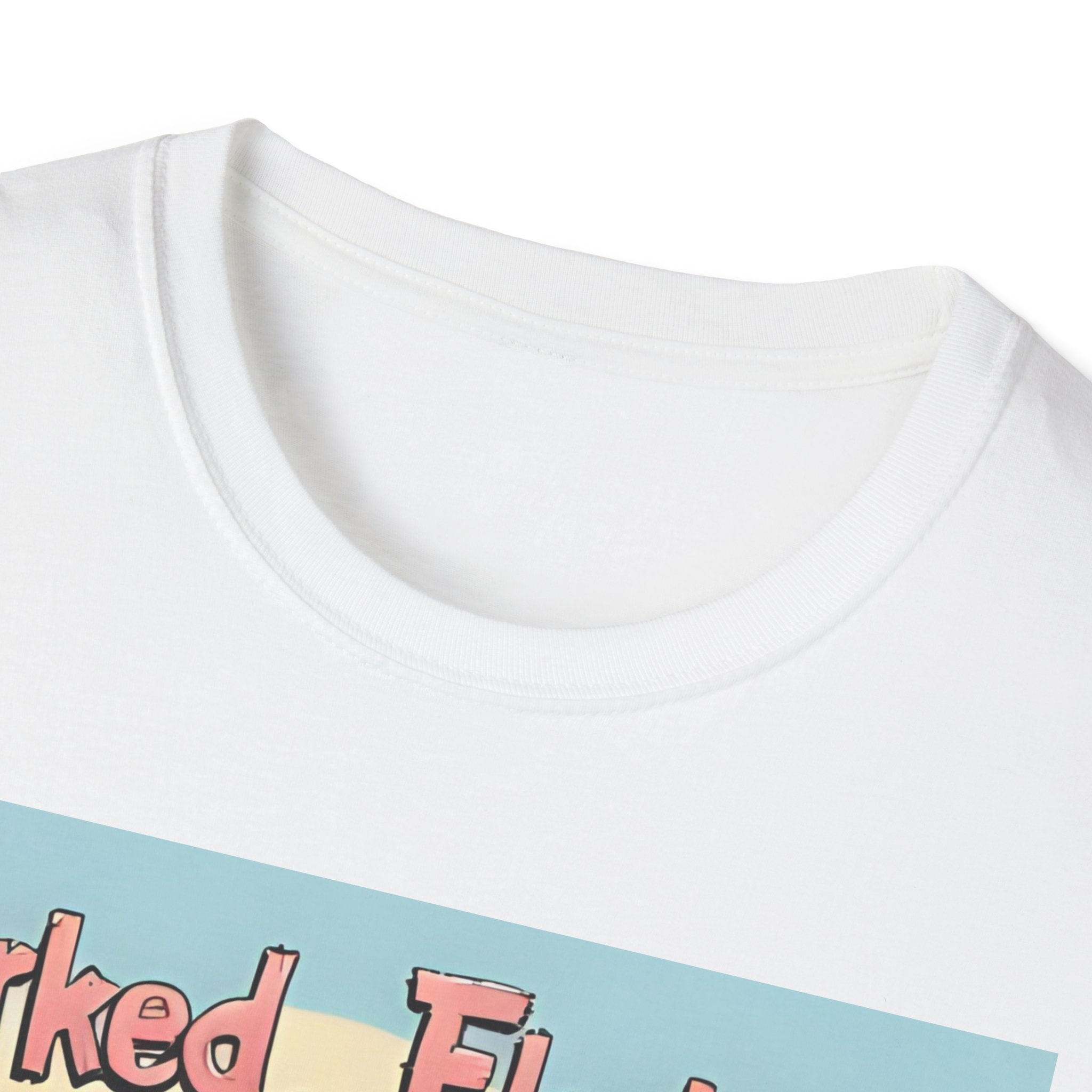 Vintage Beach Theme Unisex T-Shirt with Funny 'Parked Floated and Called it a Day' Design