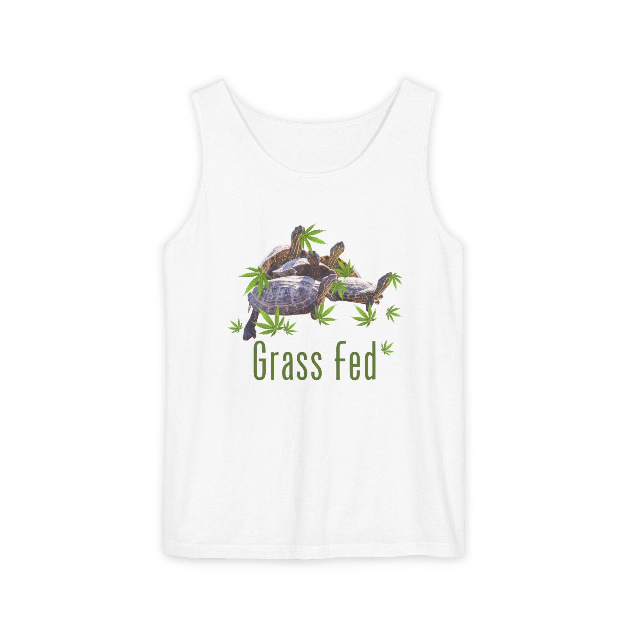 Turtle-Grass Fed Tank Top - Eco-Friendly Unisex Apparel, Summer Shirt, Casual Wear, Gift for Foodies, Outdoor Activity Top