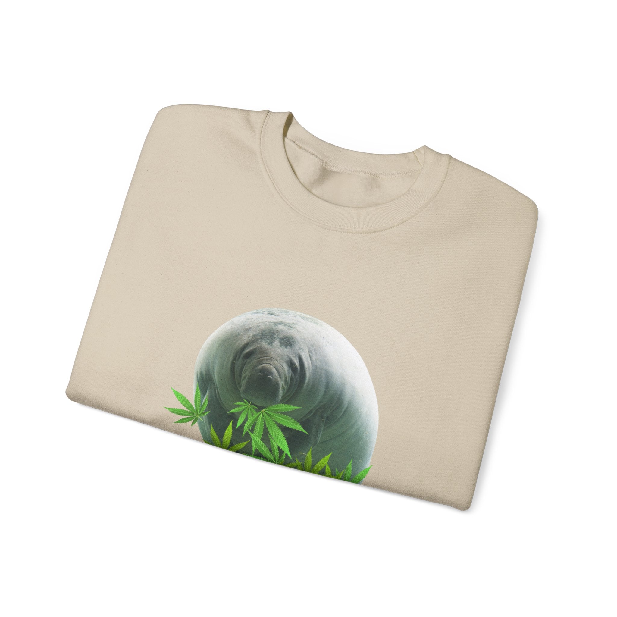 Grass Fed Manatee Crewneck Sweatshirt, Unisex Sweatshirt, Cozy Fall Apparel, Nature Lover Gift, Casual Streetwear, Eco-Friendly Fashion