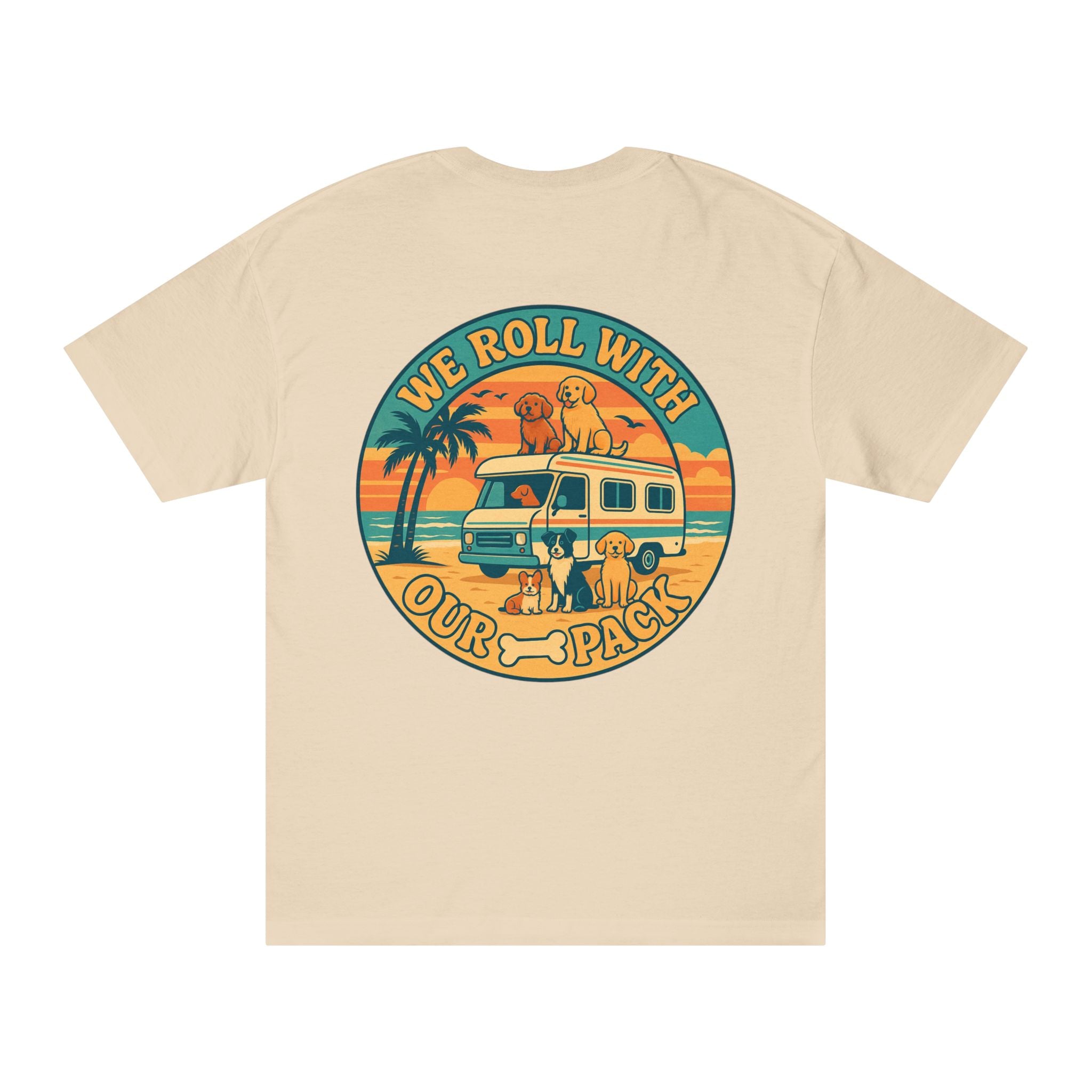 Dog Lover's Unisex Classic Tee | Retro Camper, Pet Owner Gift, Summer Vibes T-Shirt, Animal Lover Apparel, Vacation Wear