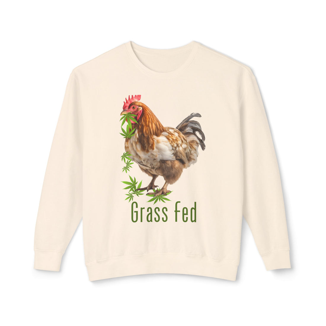 Grass Fed Chicken Sweatshirt, Cozy Farmhouse Apparel, Perfect for Animal Lovers, Gifts for Homesteaders, Vintage Chicken Design