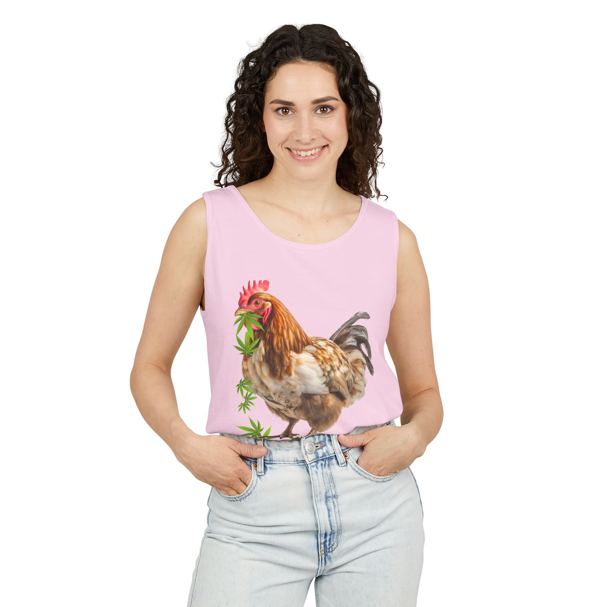 Grass Fed Chicken Tank Top, Unisex Graphic Tee, Casual Summer Apparel, Farm Fresh Gift, Eco-Friendly Fashion
