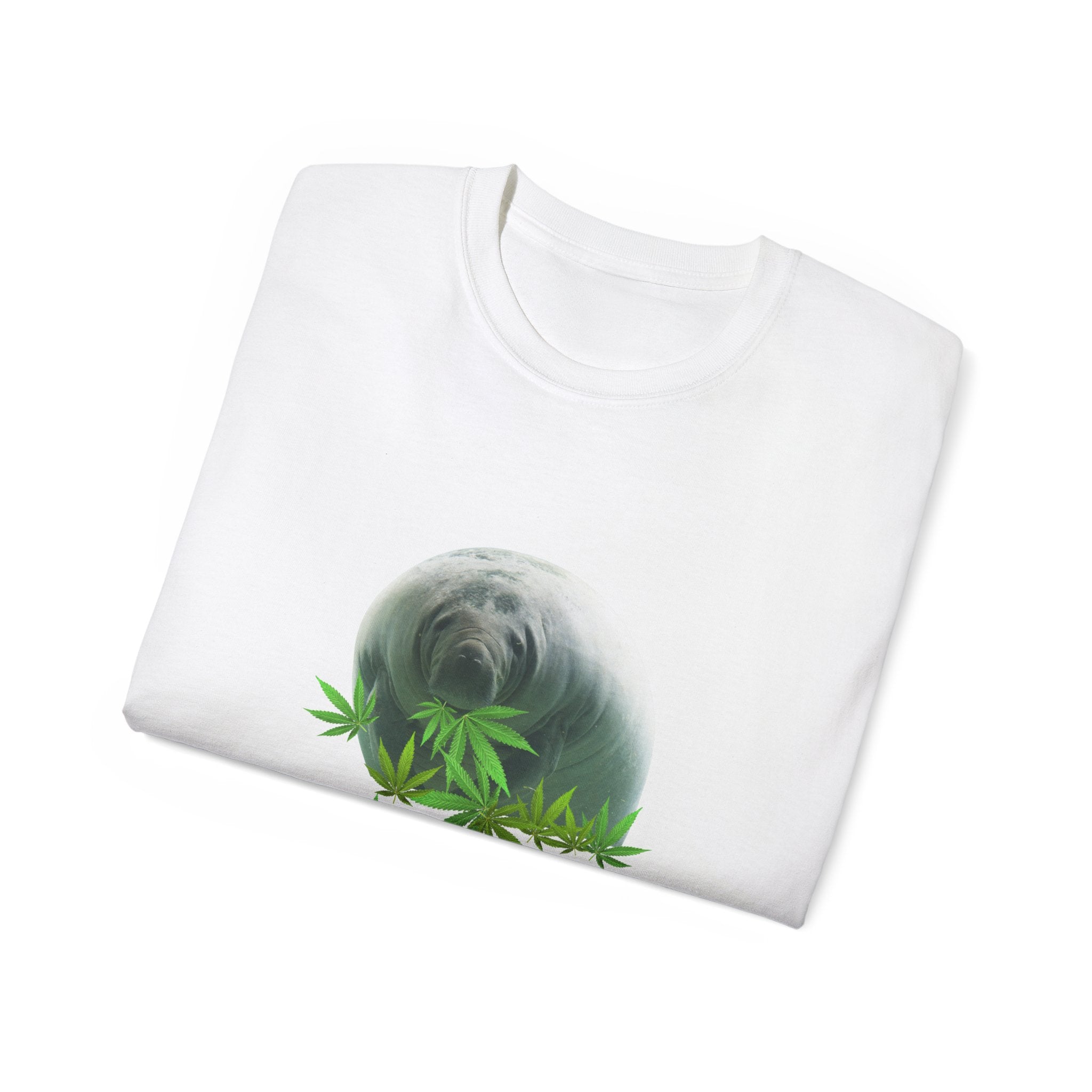 Grass Fed ManateeTee - Unisex Ultra Cotton T-Shirt, Funny Animal Lover Gift, Cannabis Theme, Nature Lover Apparel, Eco-Friendly Clothing