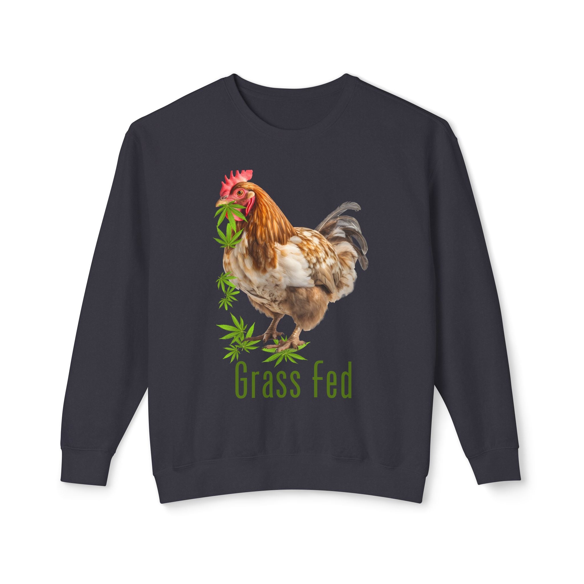 Grass Fed Chicken Sweatshirt, Cozy Farmhouse Apparel, Perfect for Animal Lovers, Gifts for Homesteaders, Vintage Chicken Design