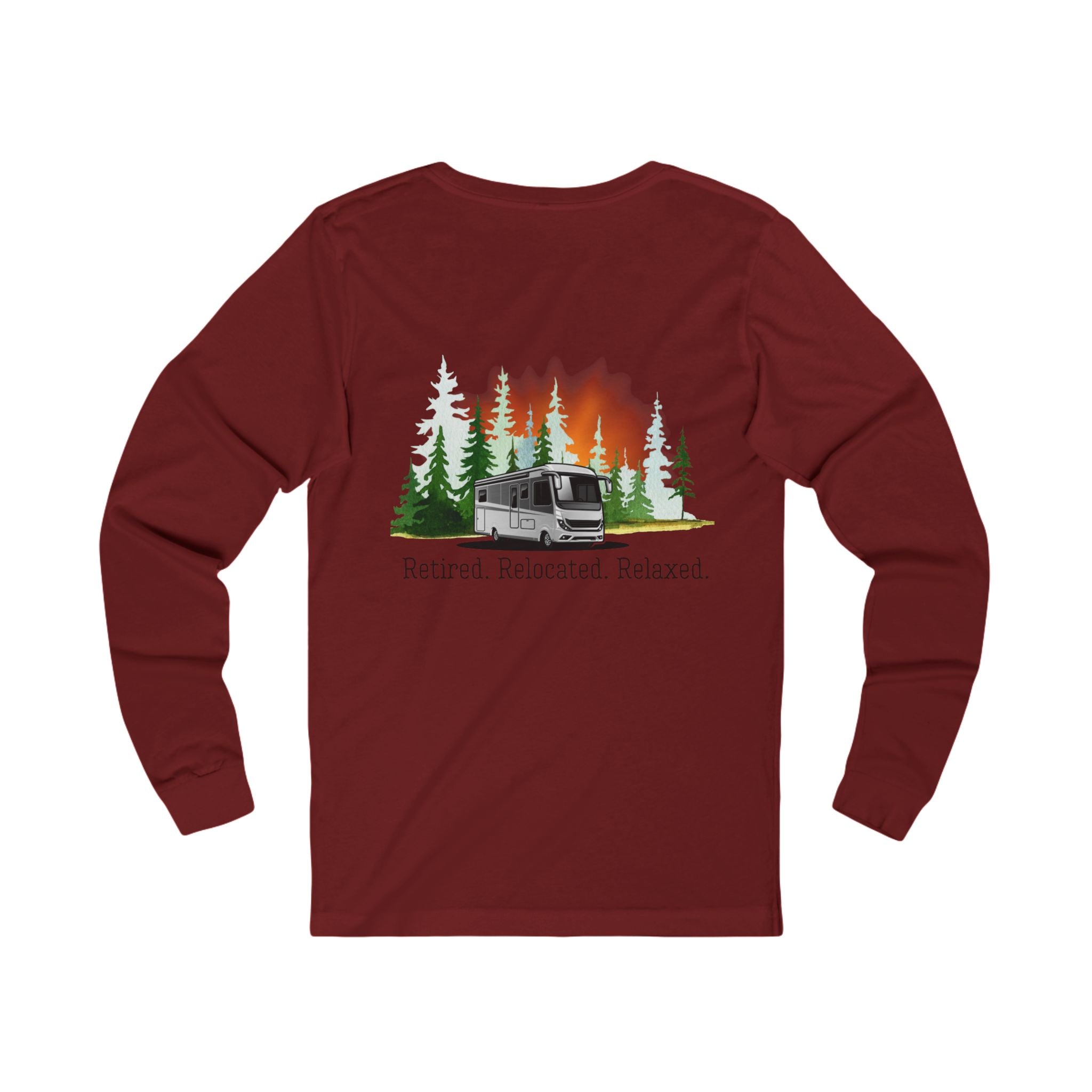 Retirement Adventure Unisex Long Sleeve Tee | RV Lovers Gift, Nature Lover Shirt, Relaxed Lifestyle Apparel, Retirement Celebration