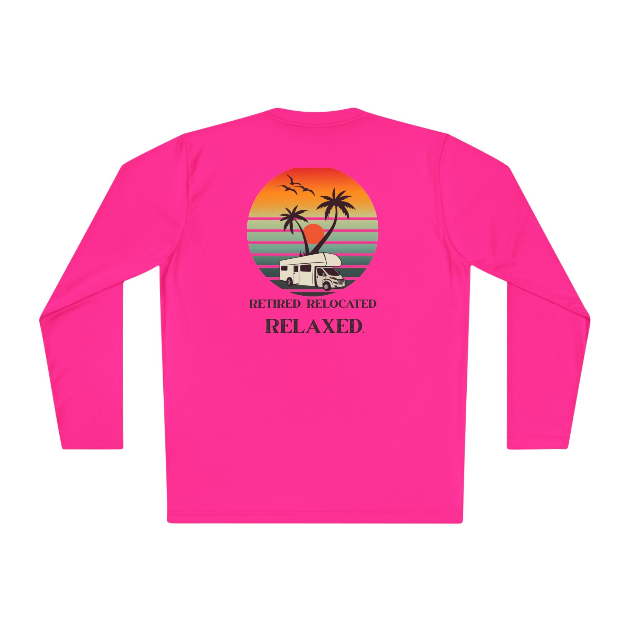 Retired Relocated Relaxed Long Sleeve Tee | Unisex Lightweight Tee for Nature Lovers, Perfect Gift for Retirees, Cozy Casual Wear