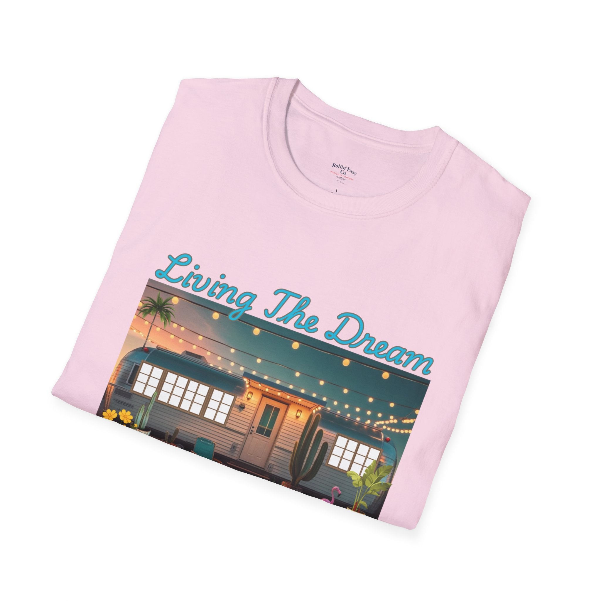 Living The Dream Unisex T-Shirt, Cute Camper Tee, Boho Style Shirt, Travel Lover Gift, Adventure Apparel